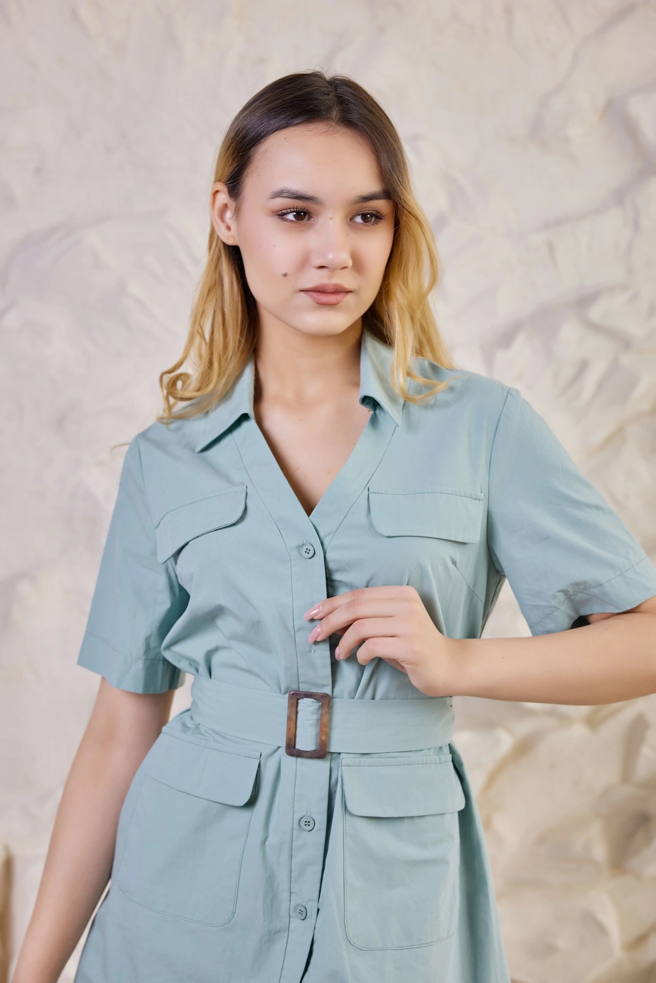 Платье темно-зеленый для женщин 40103-20 54