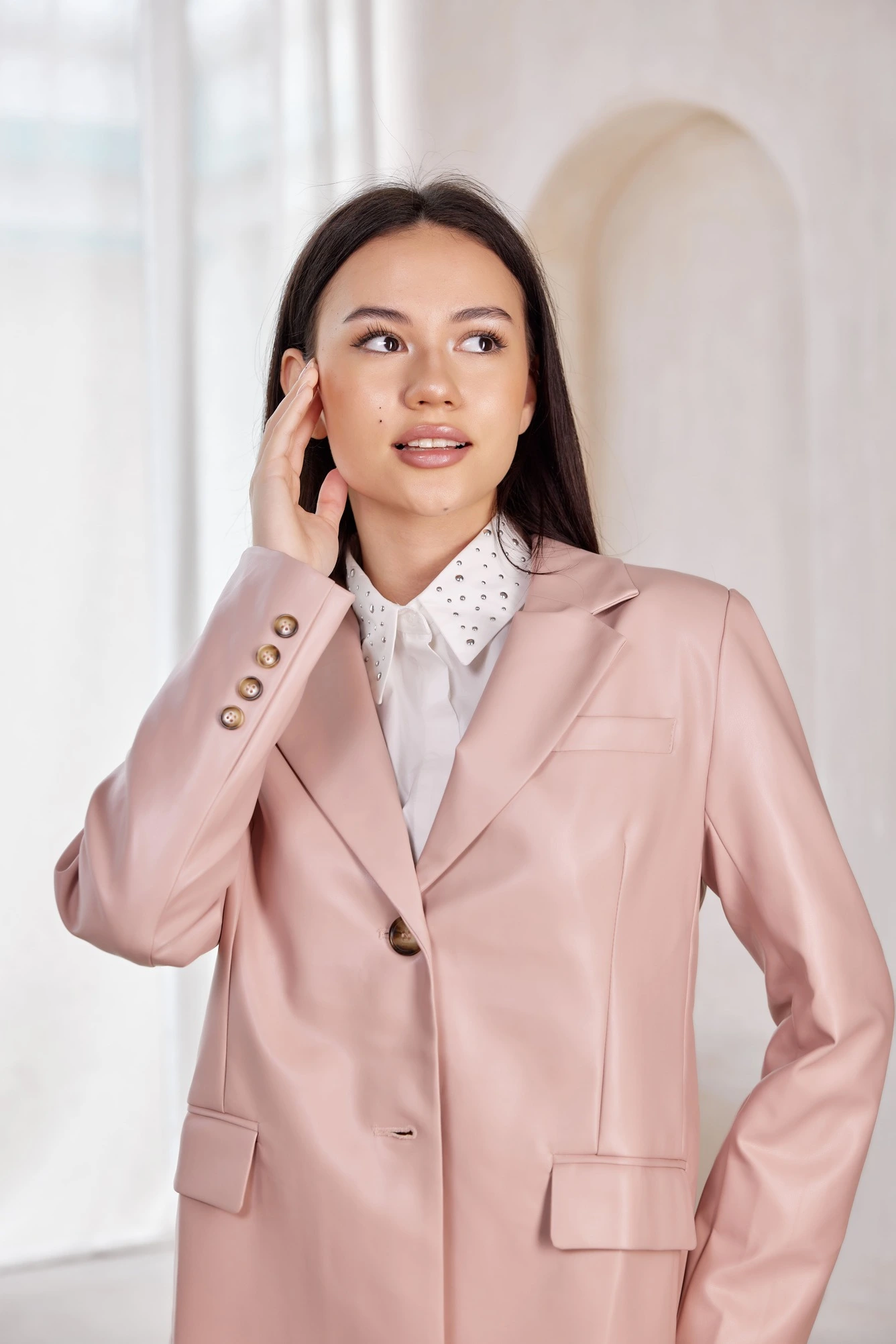 Жакет розовый для женщин 42190-17 64