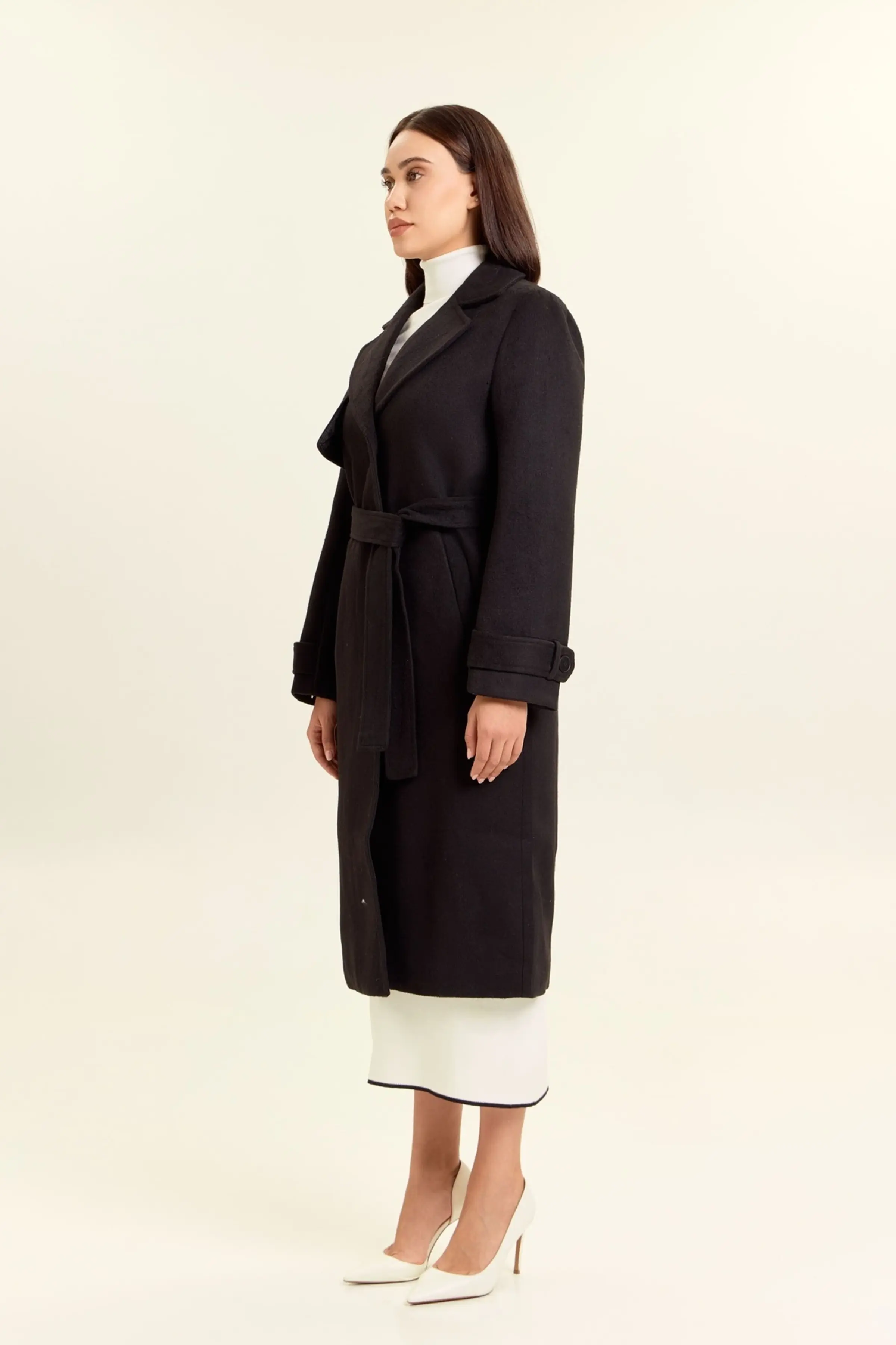 Пальто черный для женщин 47103-1 53