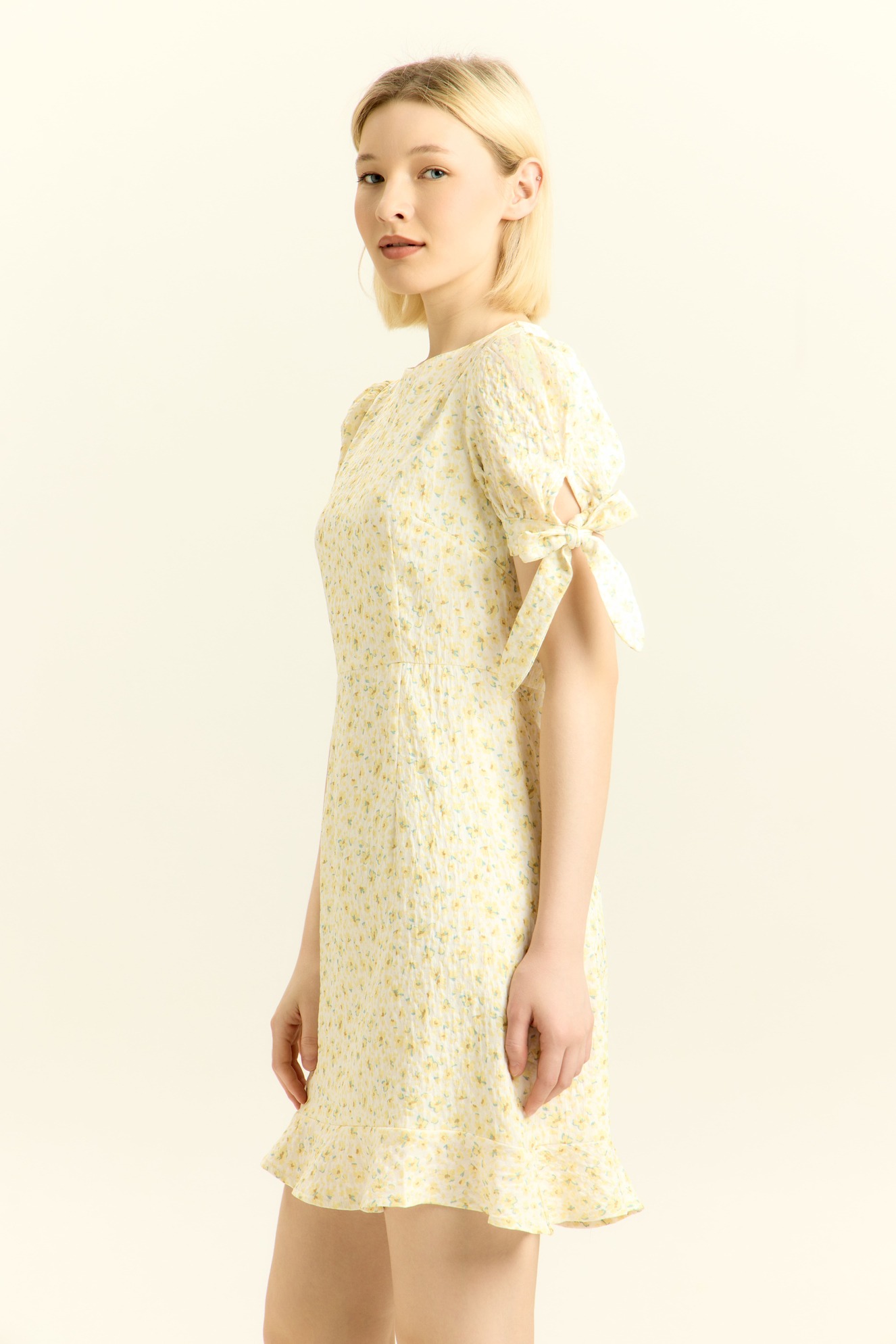 Платье желтый цветочек для женщин 41138-202 54