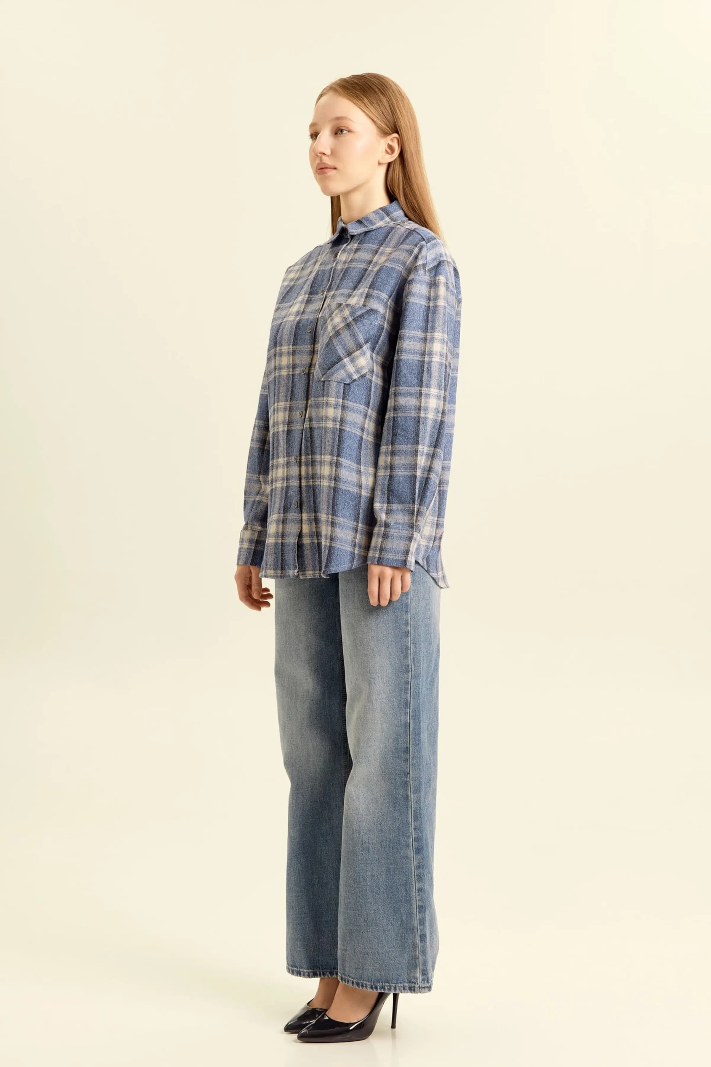 Рубашка голубой для женщин 46309-10 66