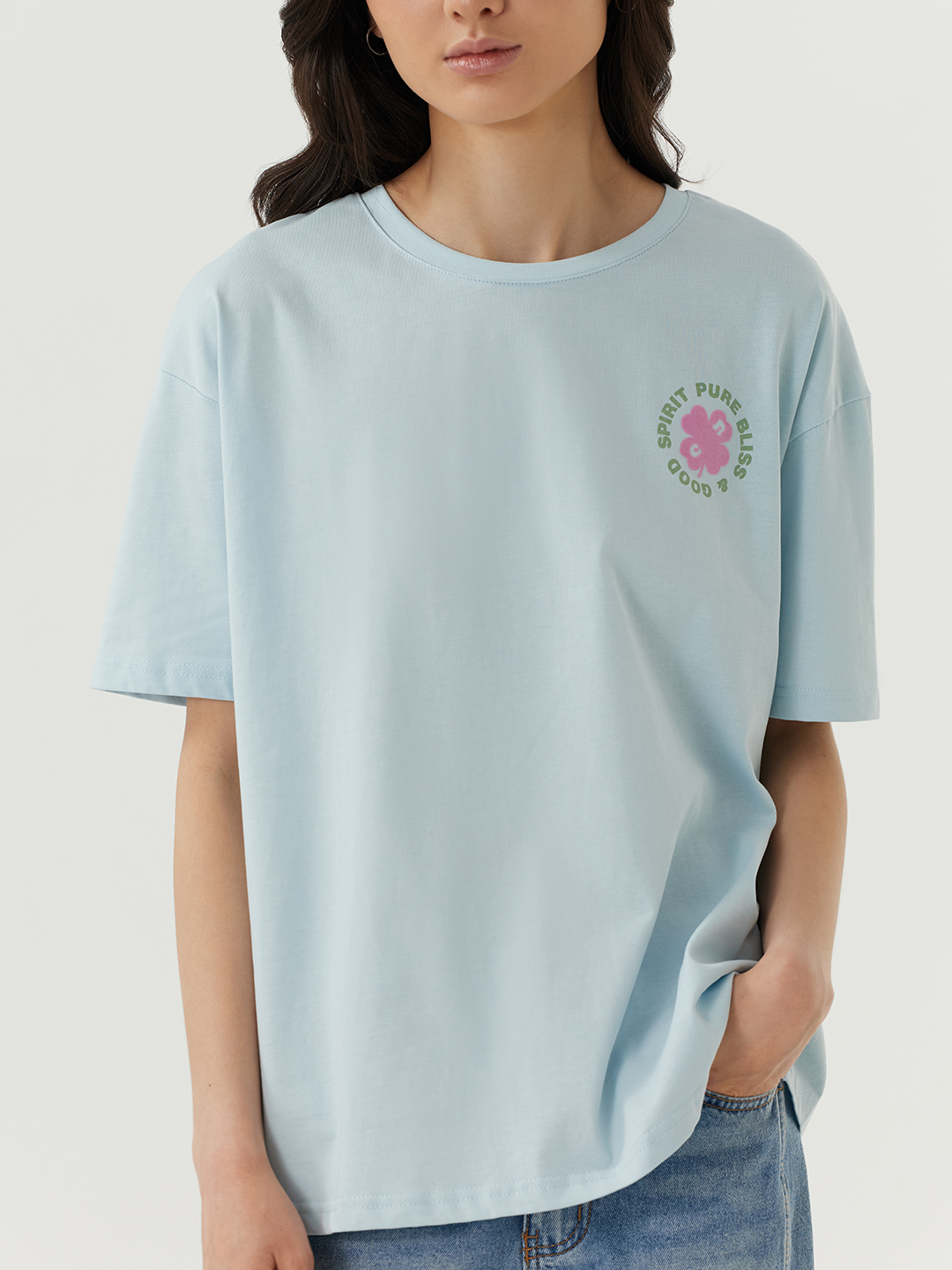 Футболка голубой для женщин 48114-10 67