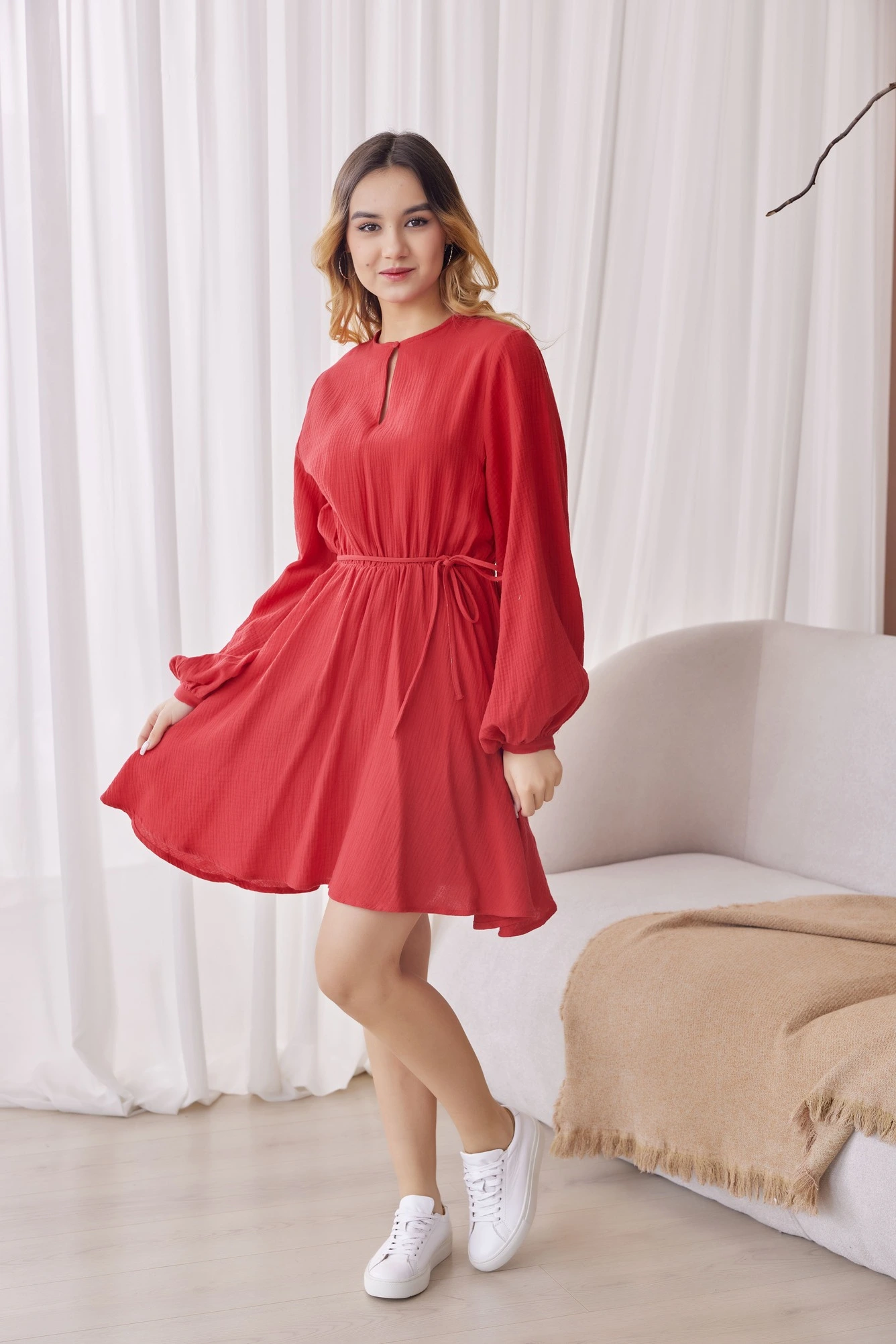 Платье красный для женщин 40184-7 54