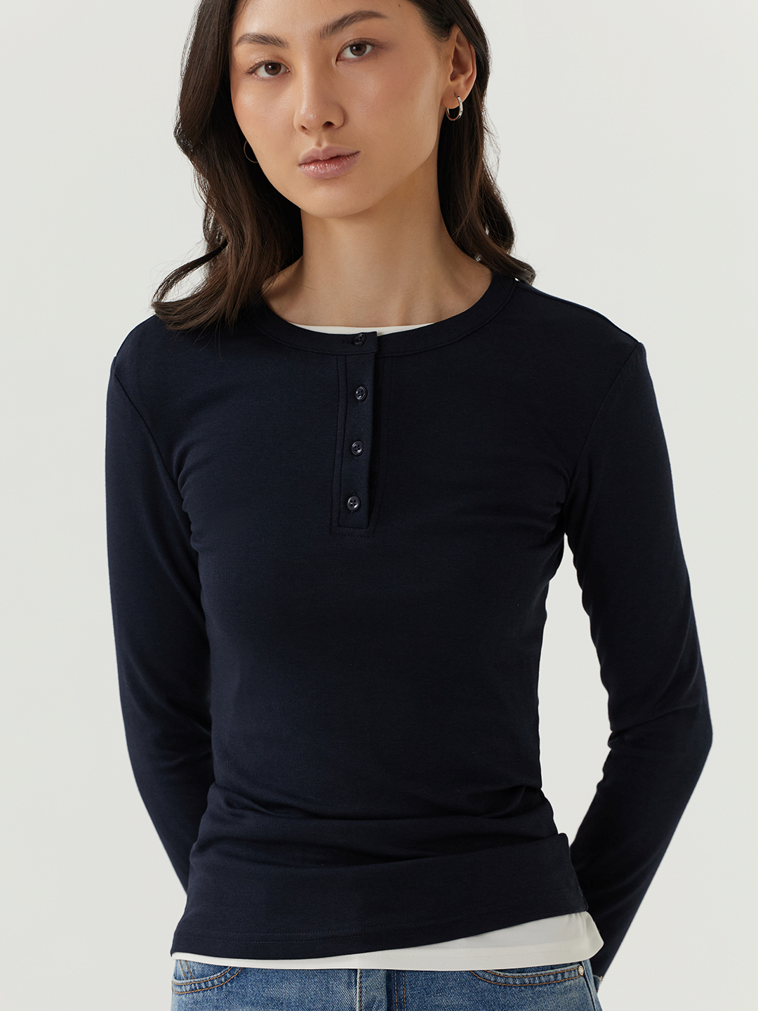 Лонгслив синий для женщин 48141-65 59