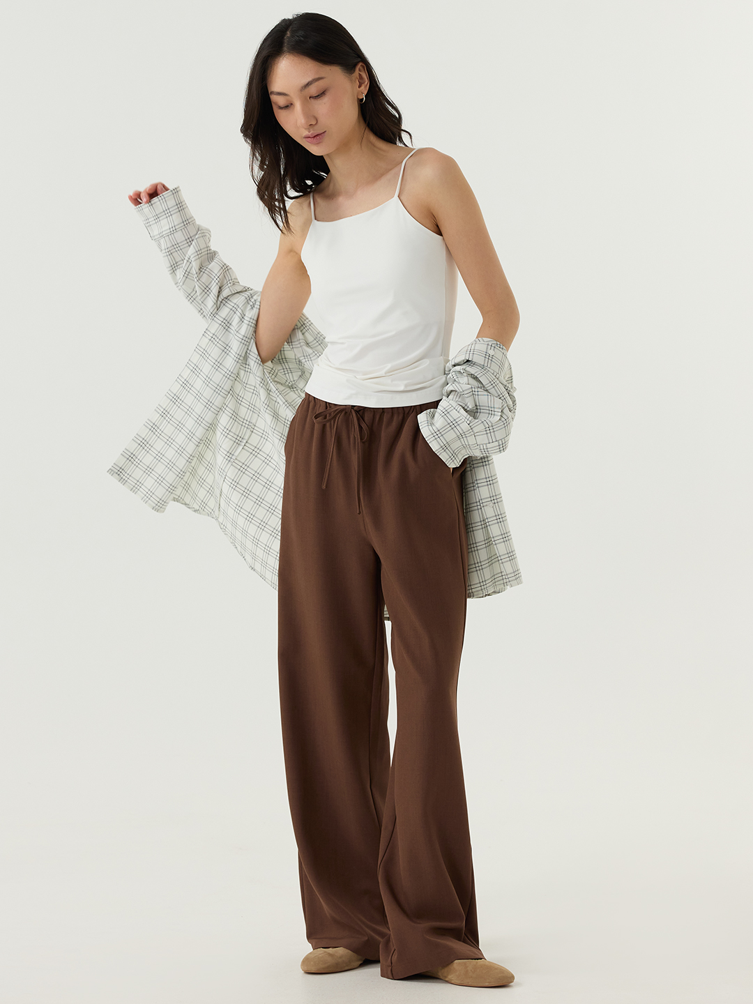 Брюки коричневый для женщин 48181-13 71