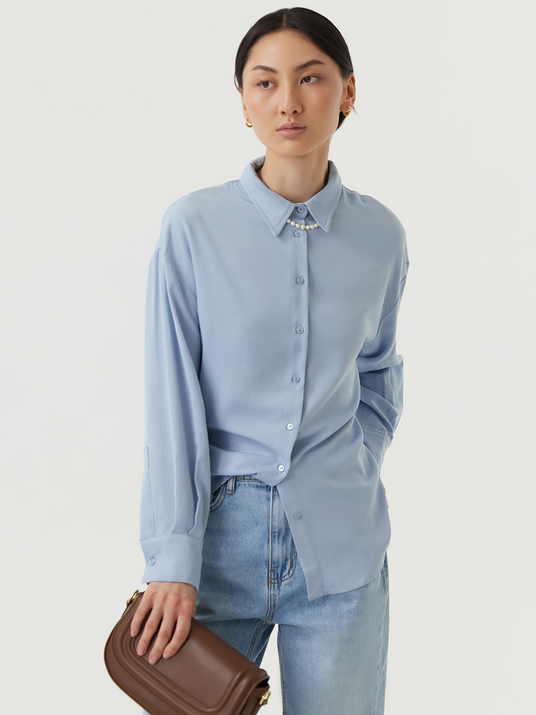 Рубашка голубой для женщин 48253-10 66