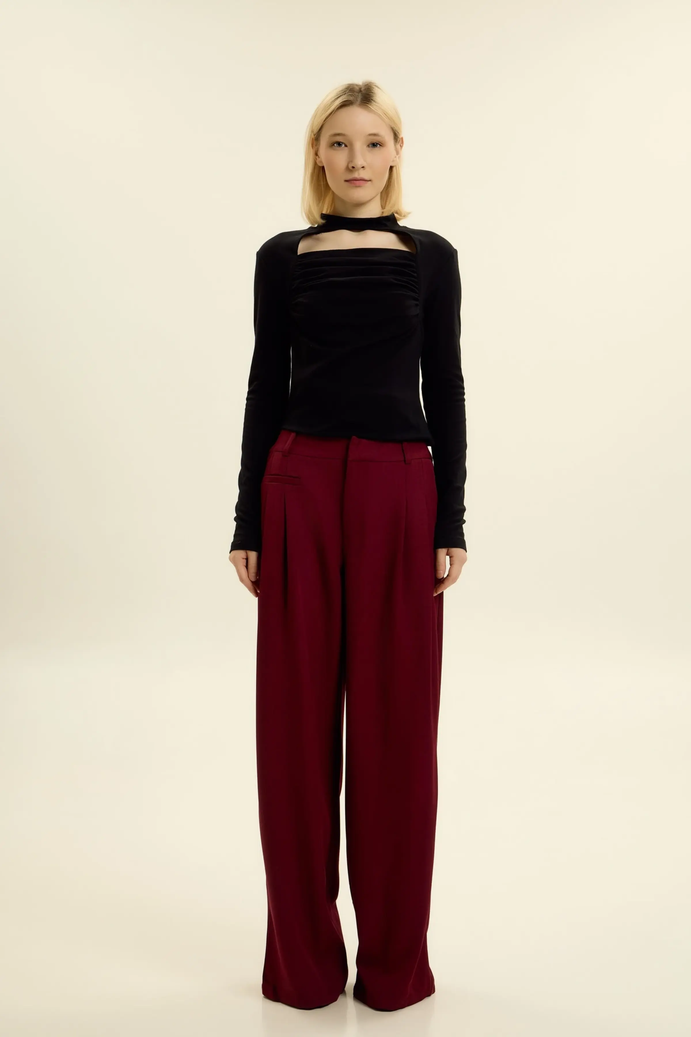 Брюки бордовый для женщин 46221-67 71