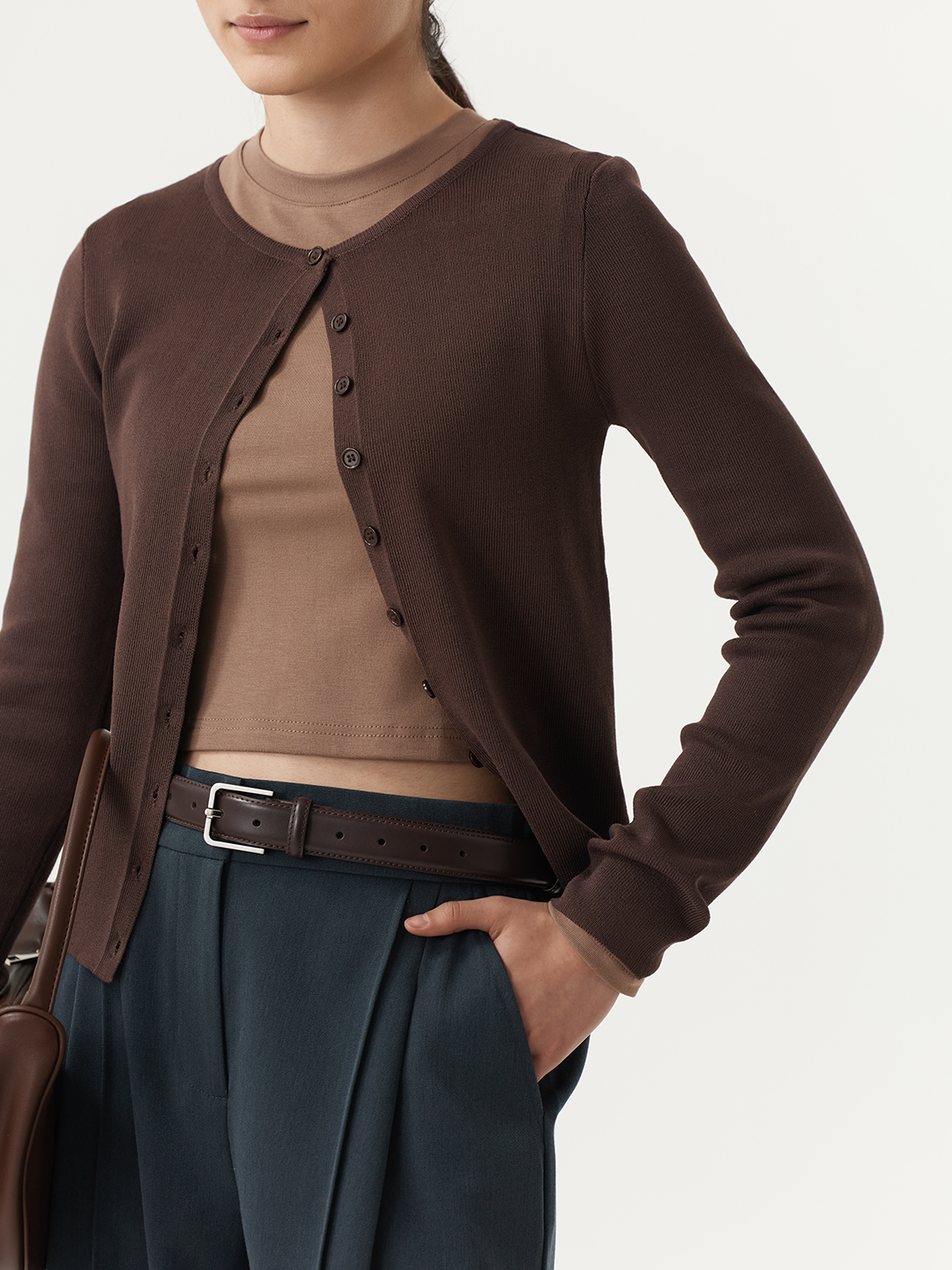 Кардиган коричневый для женщин 48113-13 50