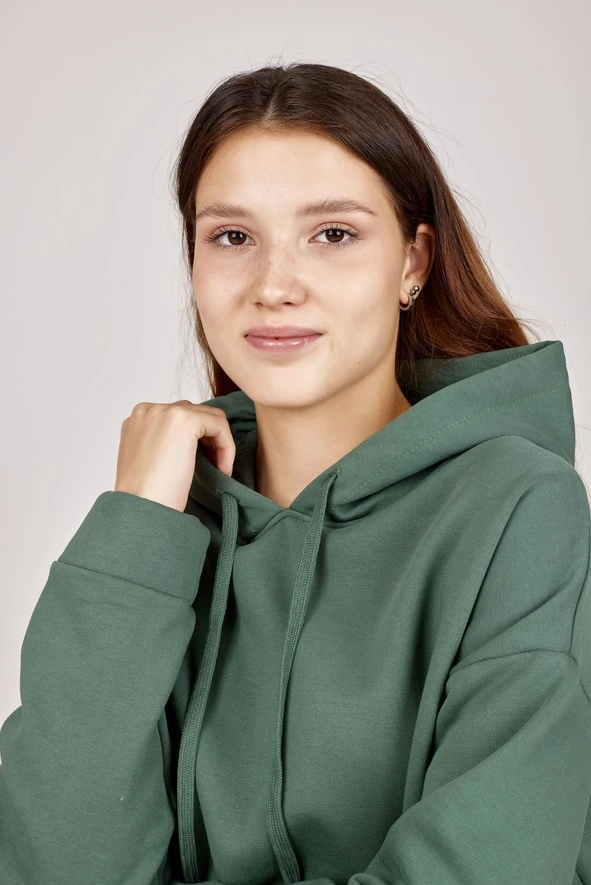 Худи темно-зеленый для женщин 152/200/34257-20 62