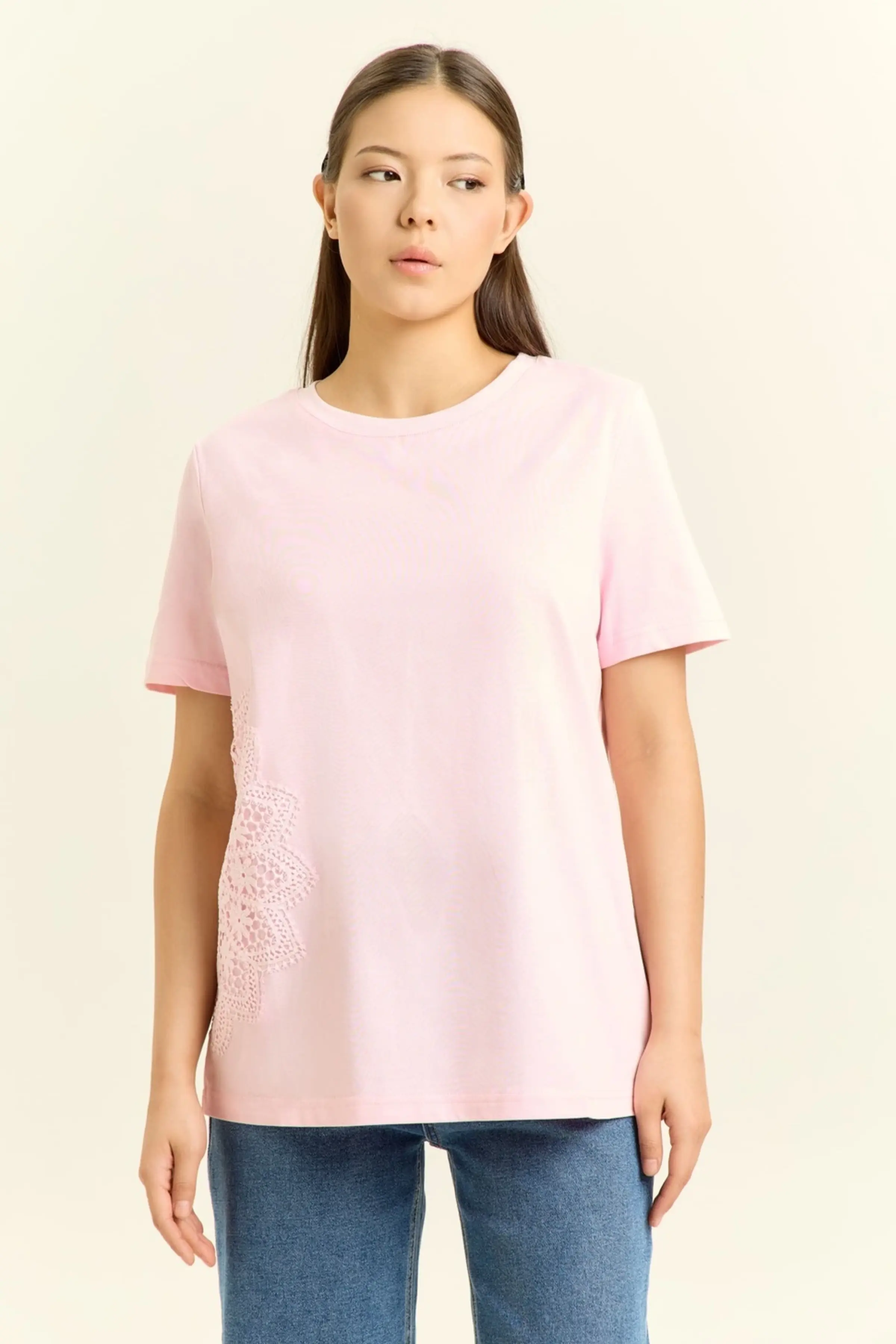 Футболка розовый для женщин 45132-17 67