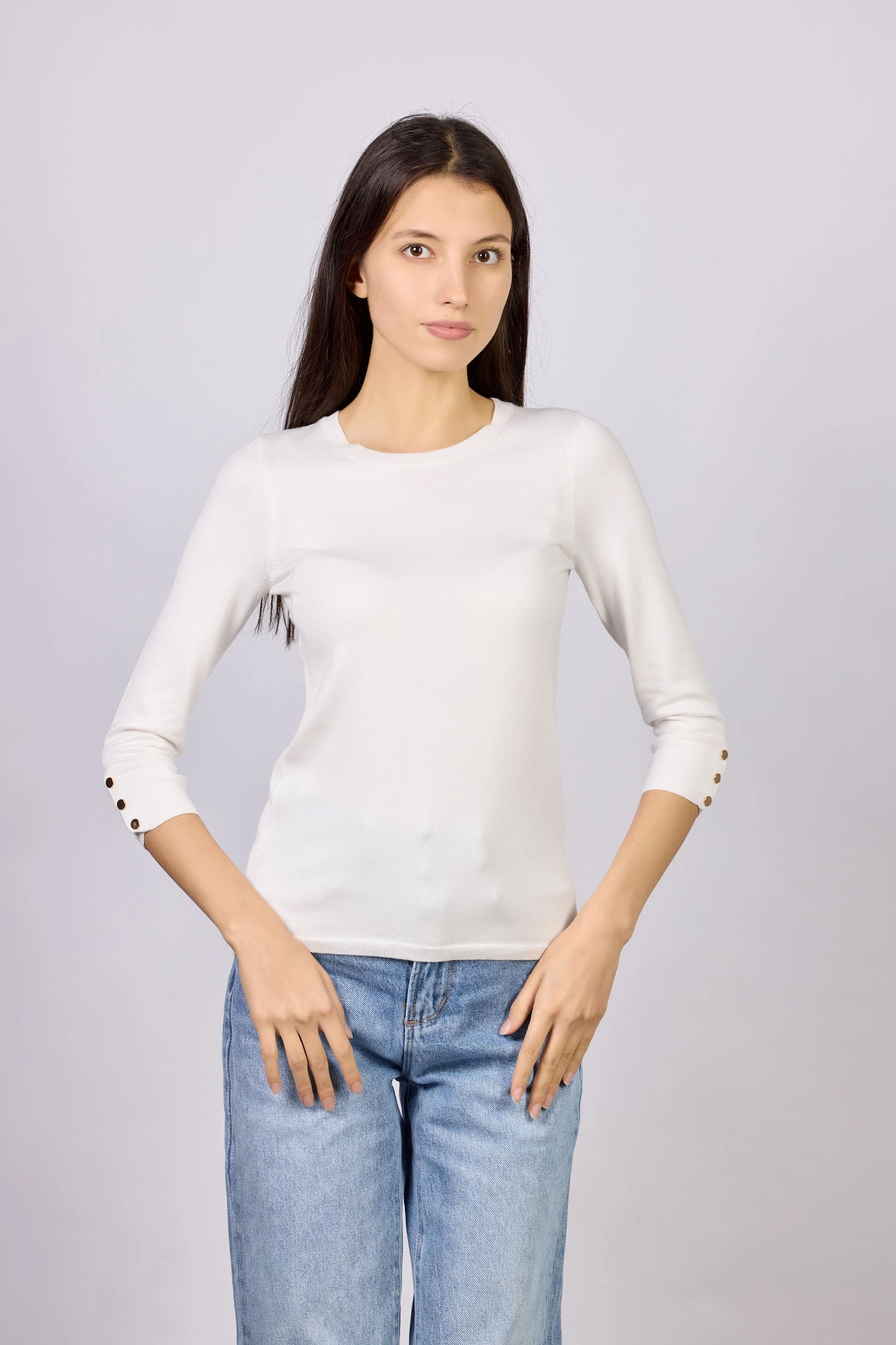 Джемпер белый для женщин 42258-4 60