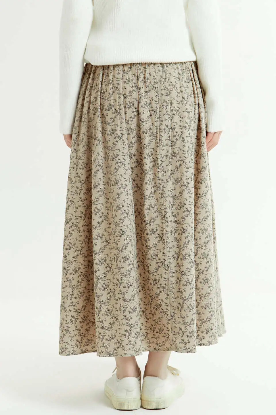 Юбка бежевый в цветочек для женщин 44214-130 52