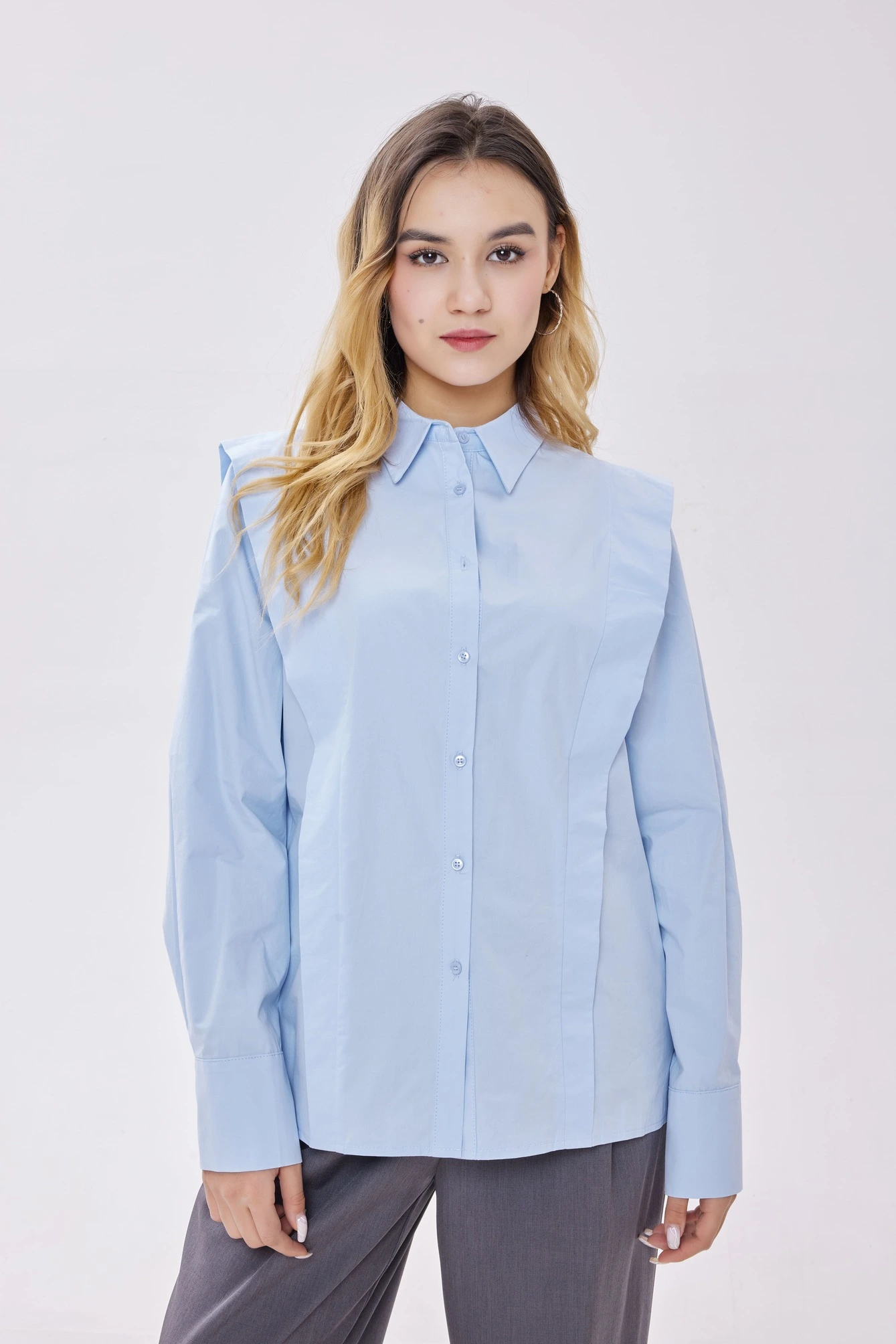 Рубашка голубой для женщин 40255-10 66