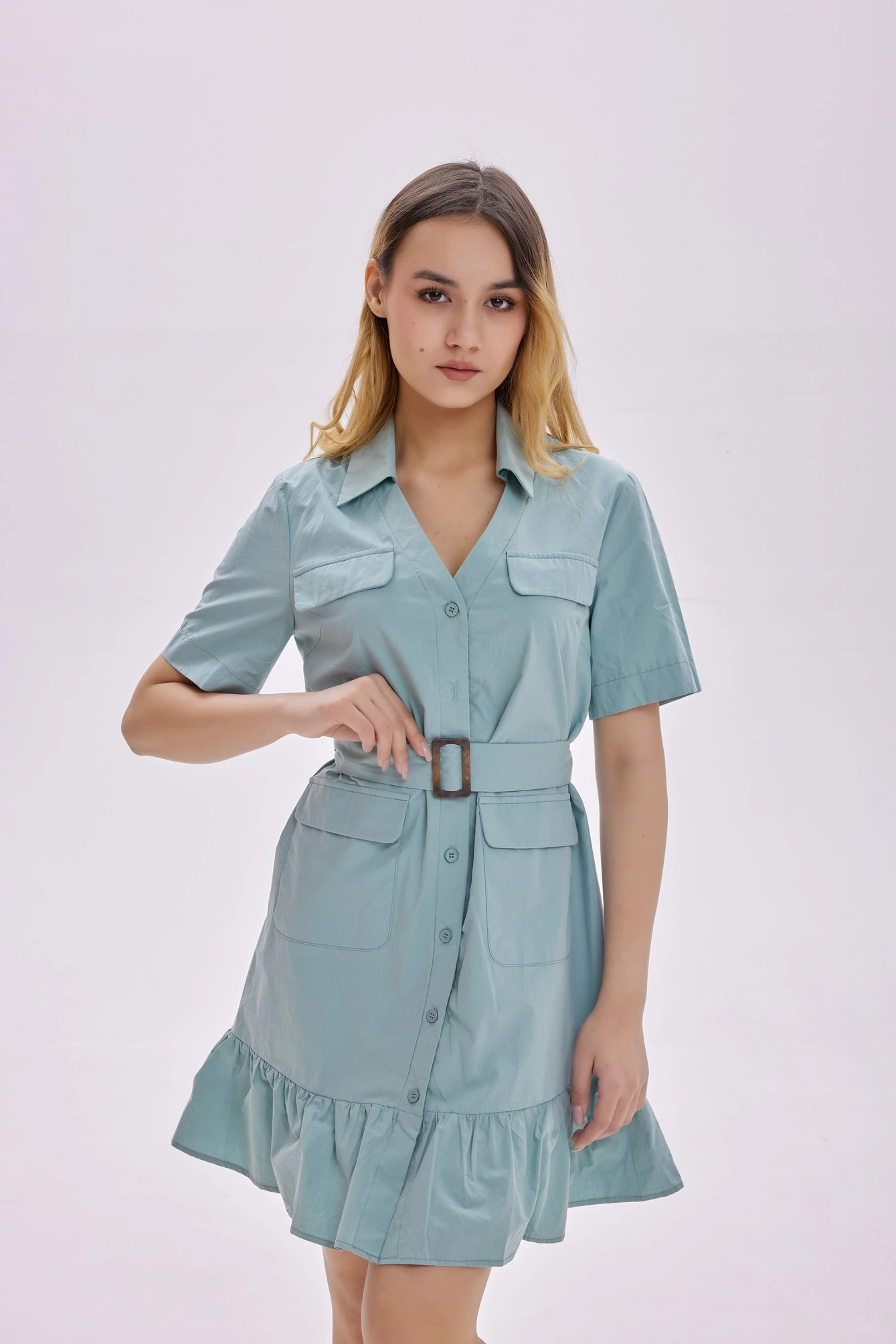 Платье темно-зеленый для женщин 40103-20 54