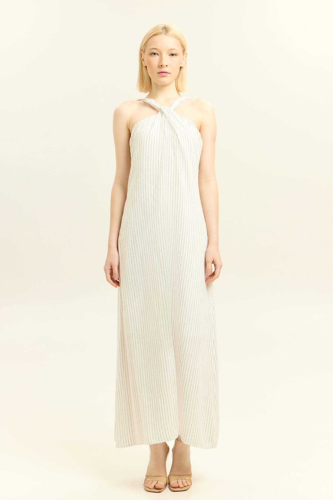 Сарафан черно-белая полоска для женщин 45279-75 48