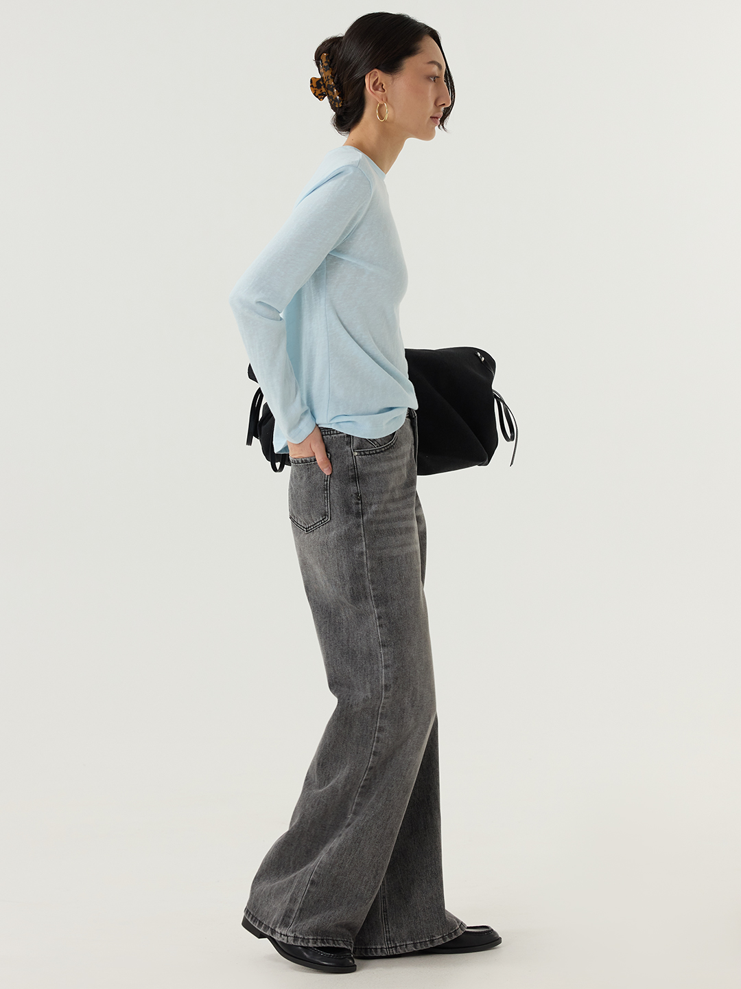 Лонгслив голубой для женщин 48266-10 59