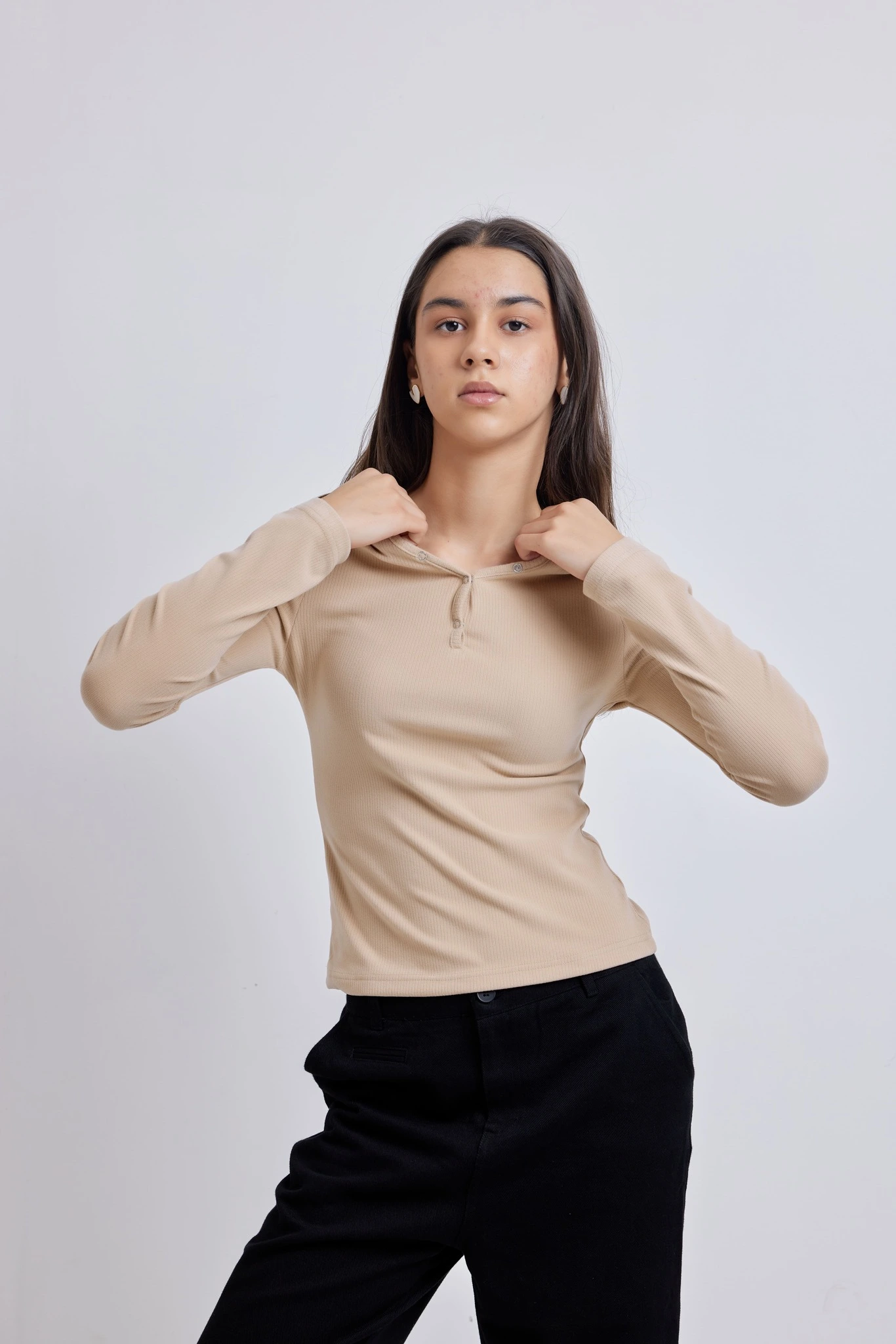 Лонгслив бежевый для женщин 42294-15 59