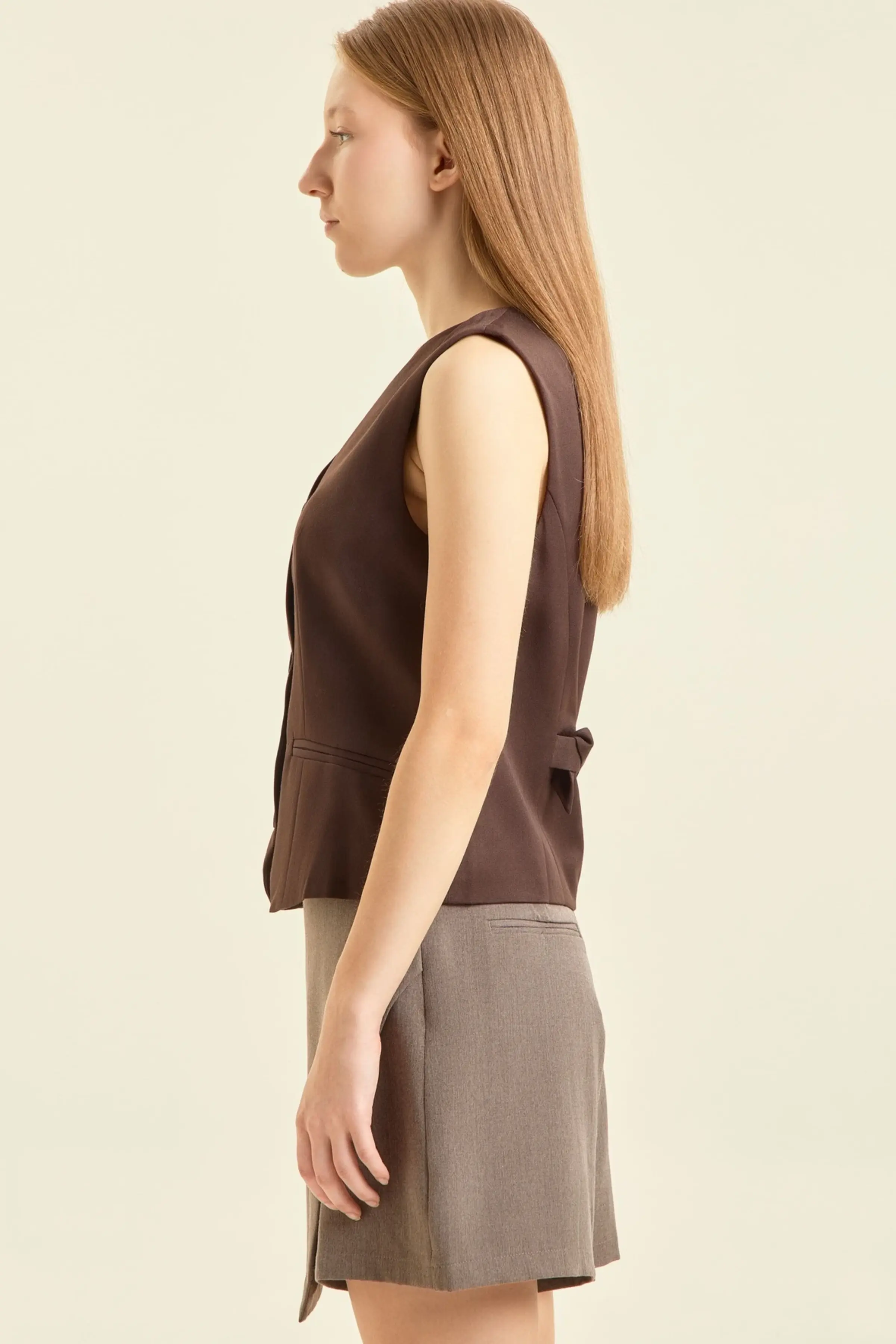 Жилетка коричневый для женщин 47237-13 68