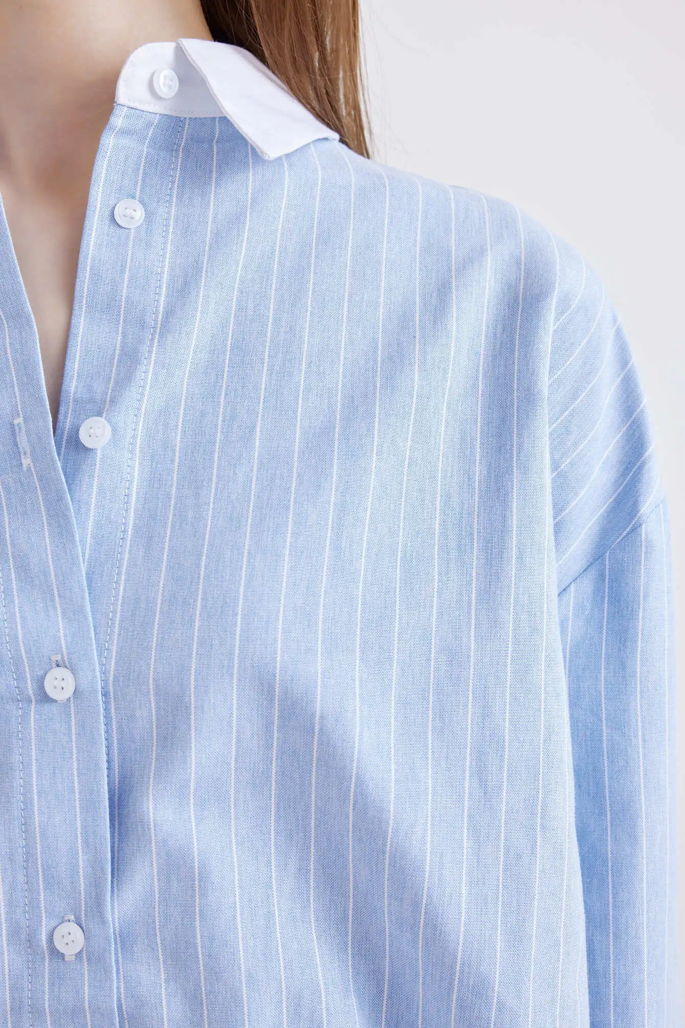 Рубашка синий в полоску для женщин 42110-158 66