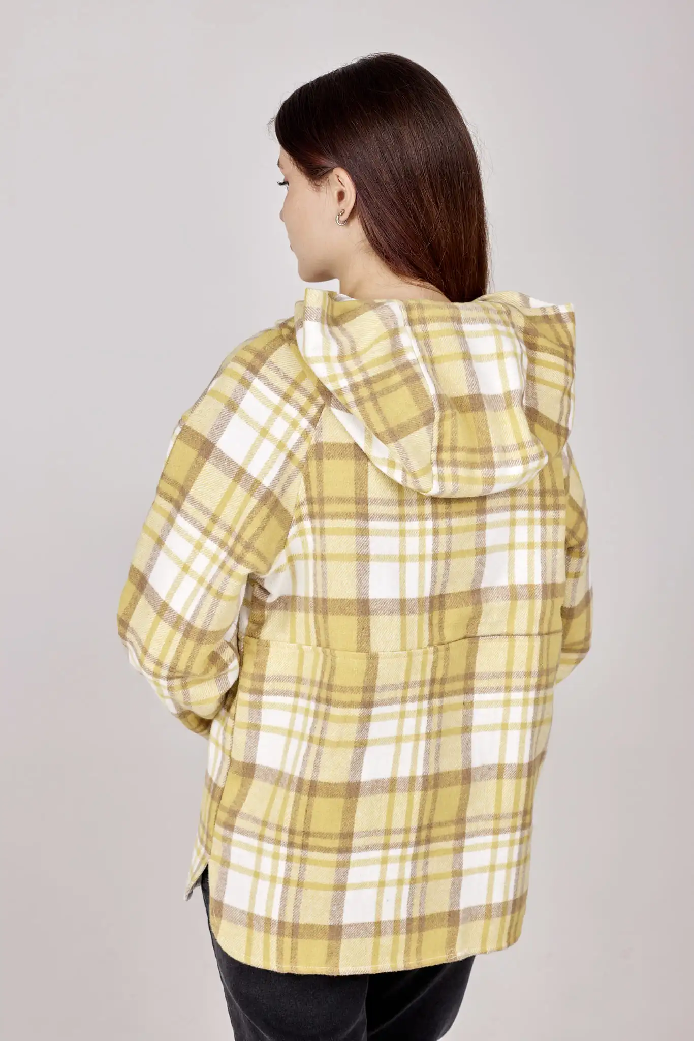 Худи желтая клетка для женщин 152/200/32113-55 62
