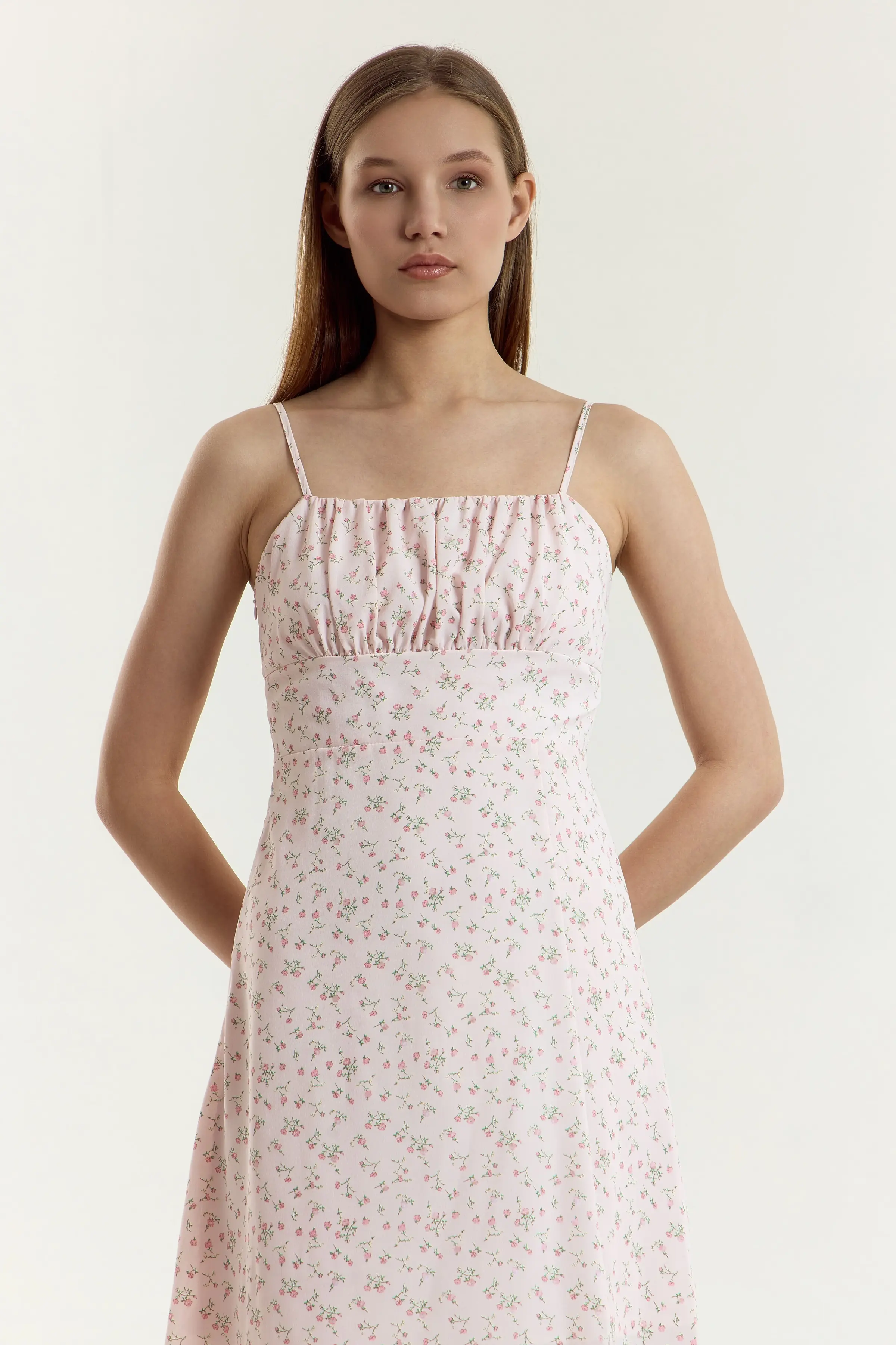 Сарафан розовый в цветочек для женщин 45285-194 48