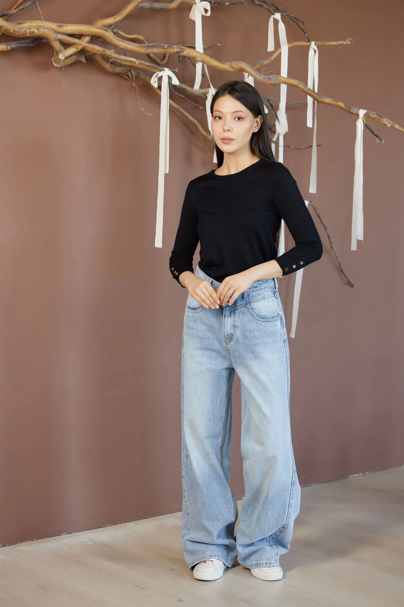 Джемпер черный для женщин 42258-1 60