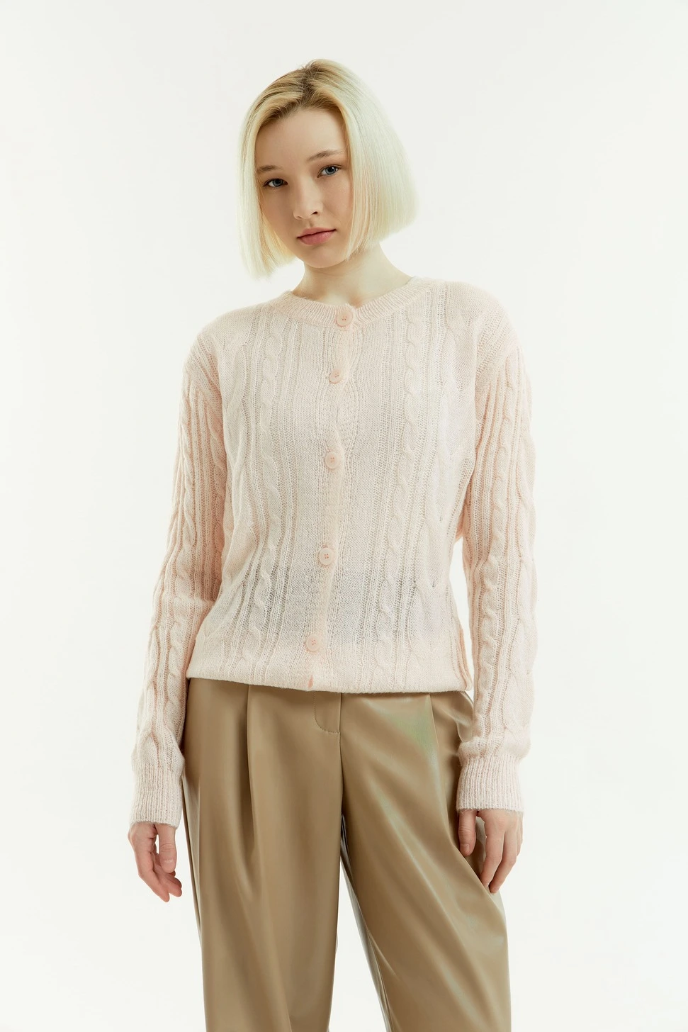 Кардиган розовый для женщин 43155-17 50