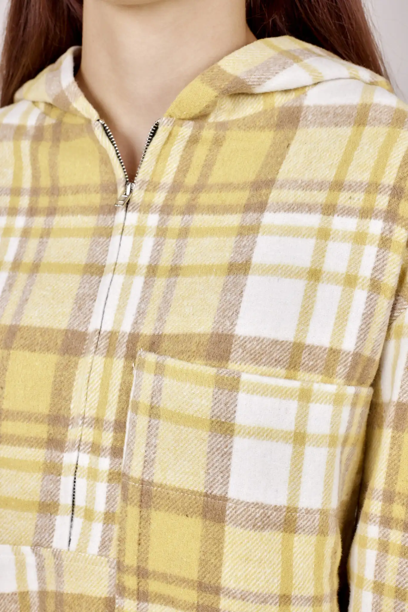 Худи желтая клетка для женщин 152/200/32113-55 62