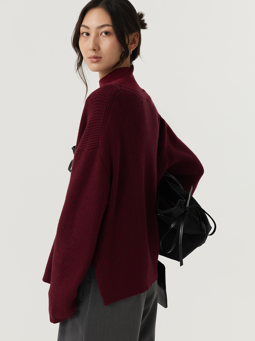 Кардиган бордовый для женщин 48101-67 50