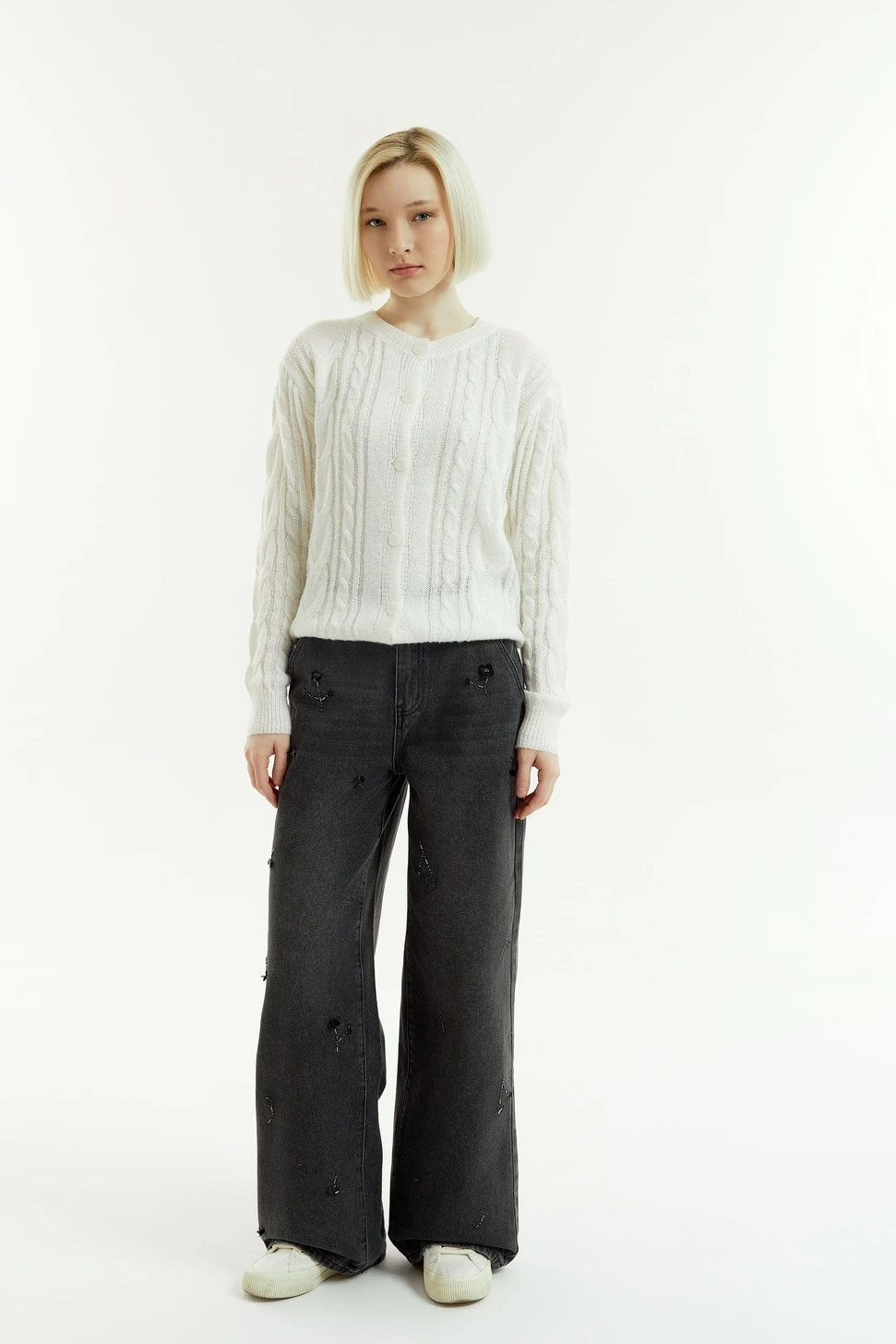 Кардиган белый для женщин 43155-4 50