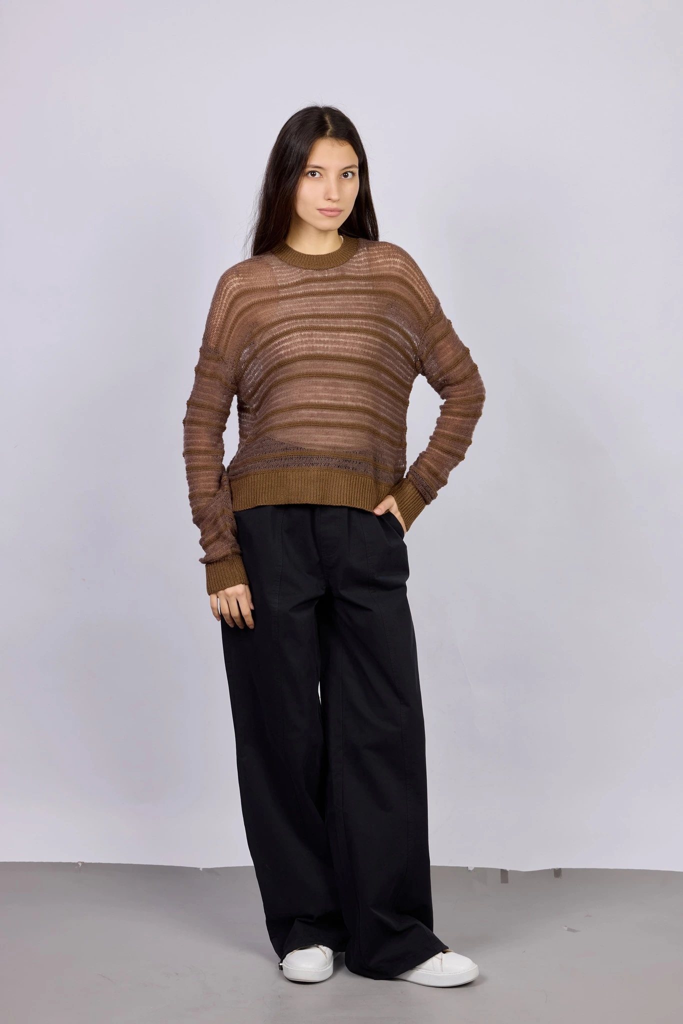 Джемпер коричневый для женщин 42233-13 60