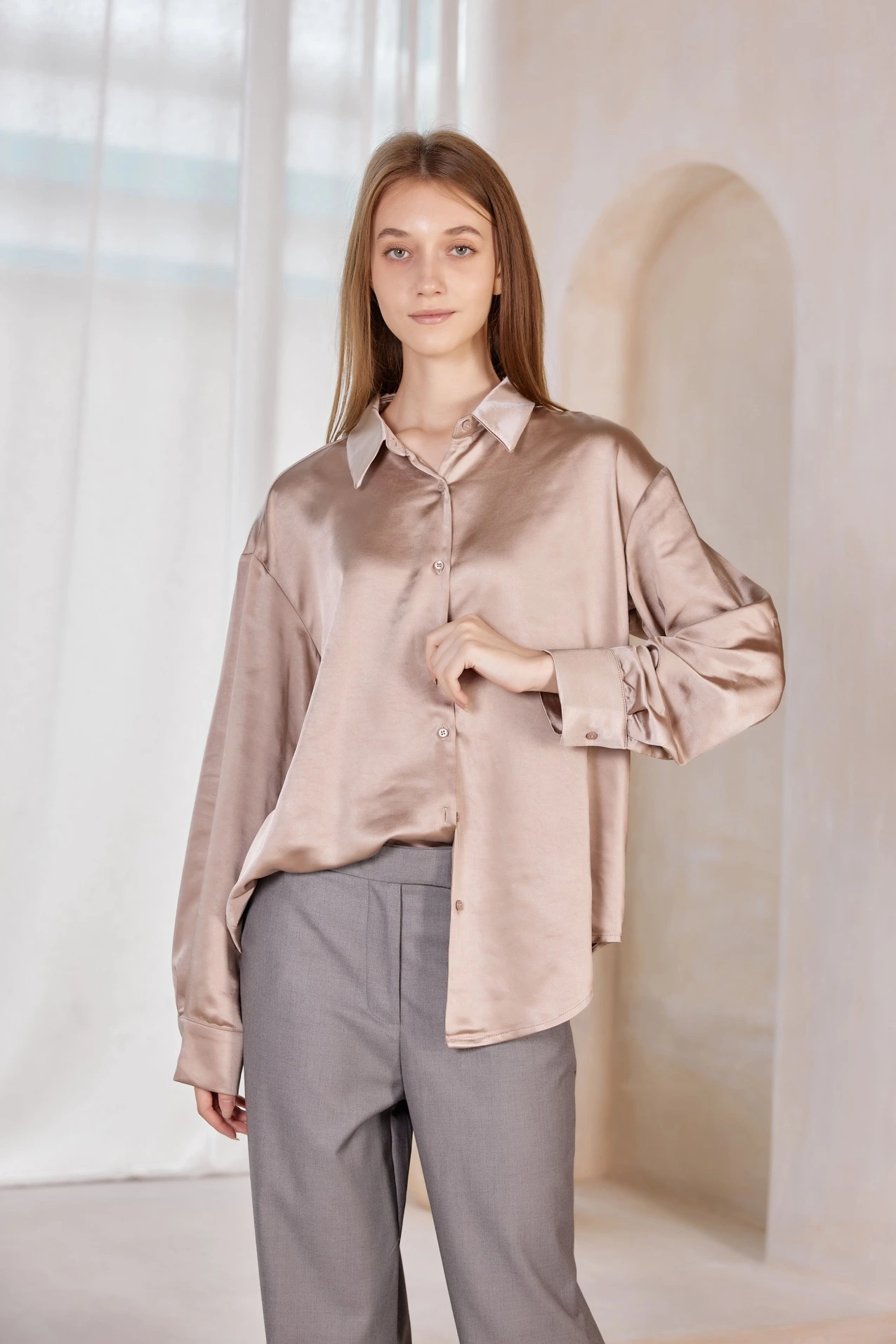 Блузка коричневый для женщин 42199-13 28