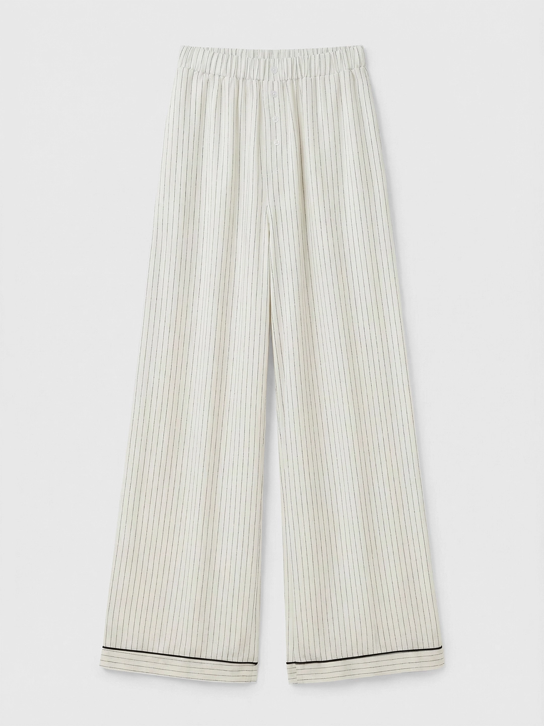 Брюки бело-черная полоска для женщин 48347-46 71