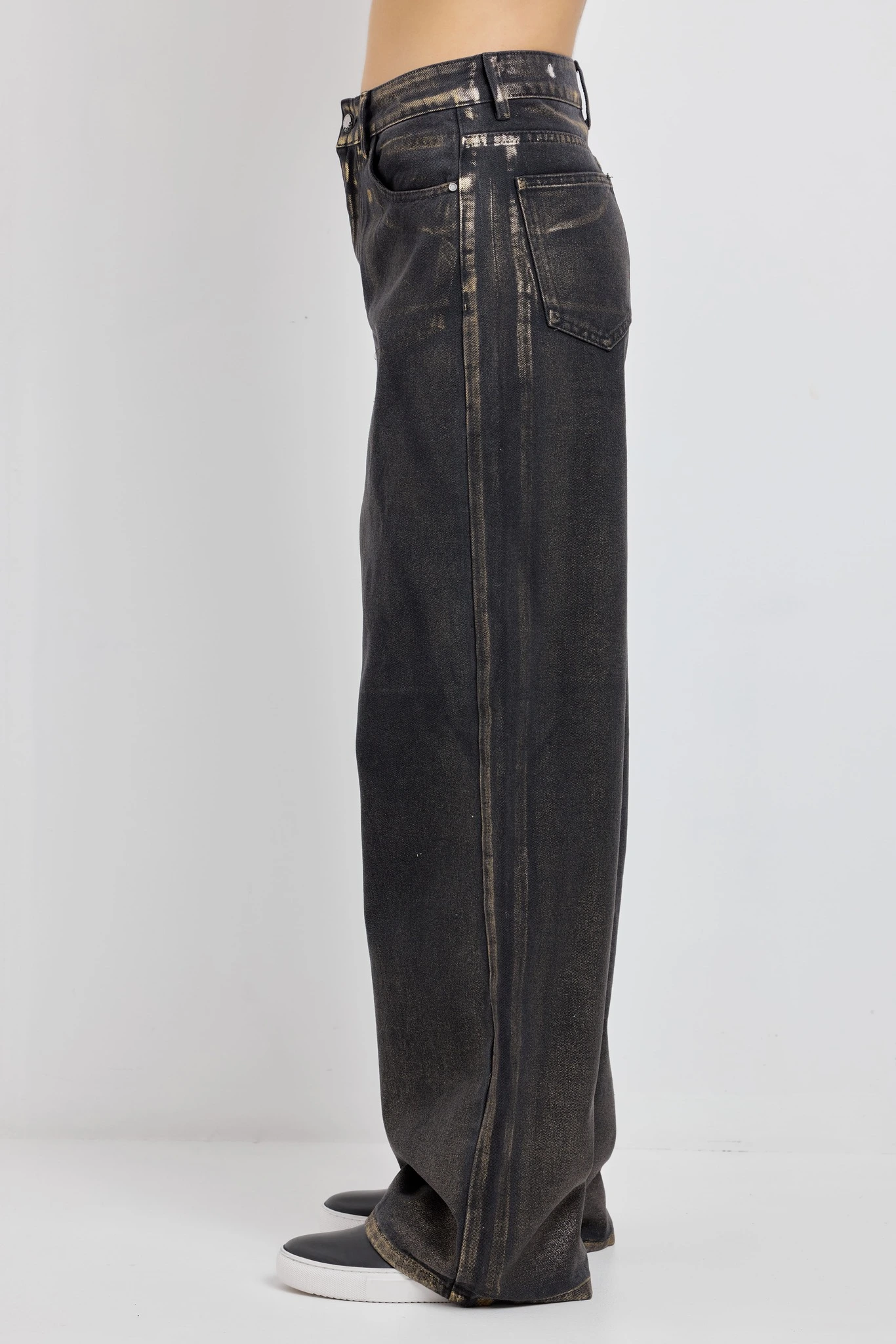 Джинсы черный с золотом для женщин 42135-274 74