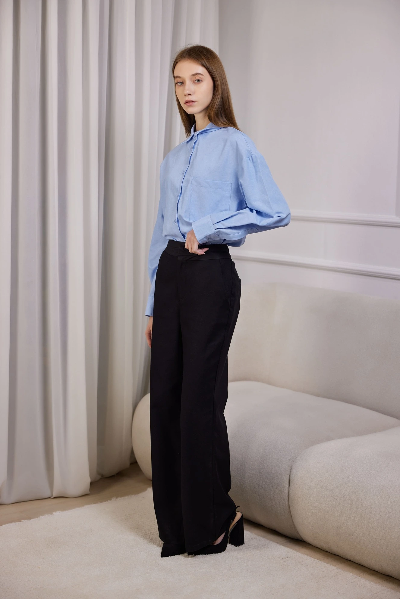 Брюки черный для женщин 41108-1 71