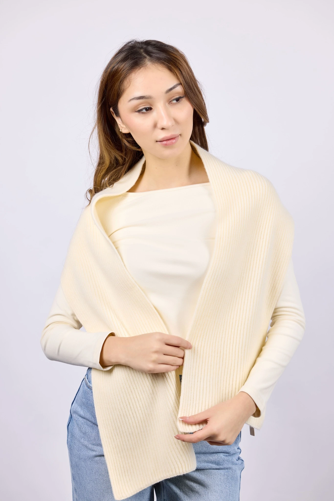 Шарф айвори для женщин N-064-234 27