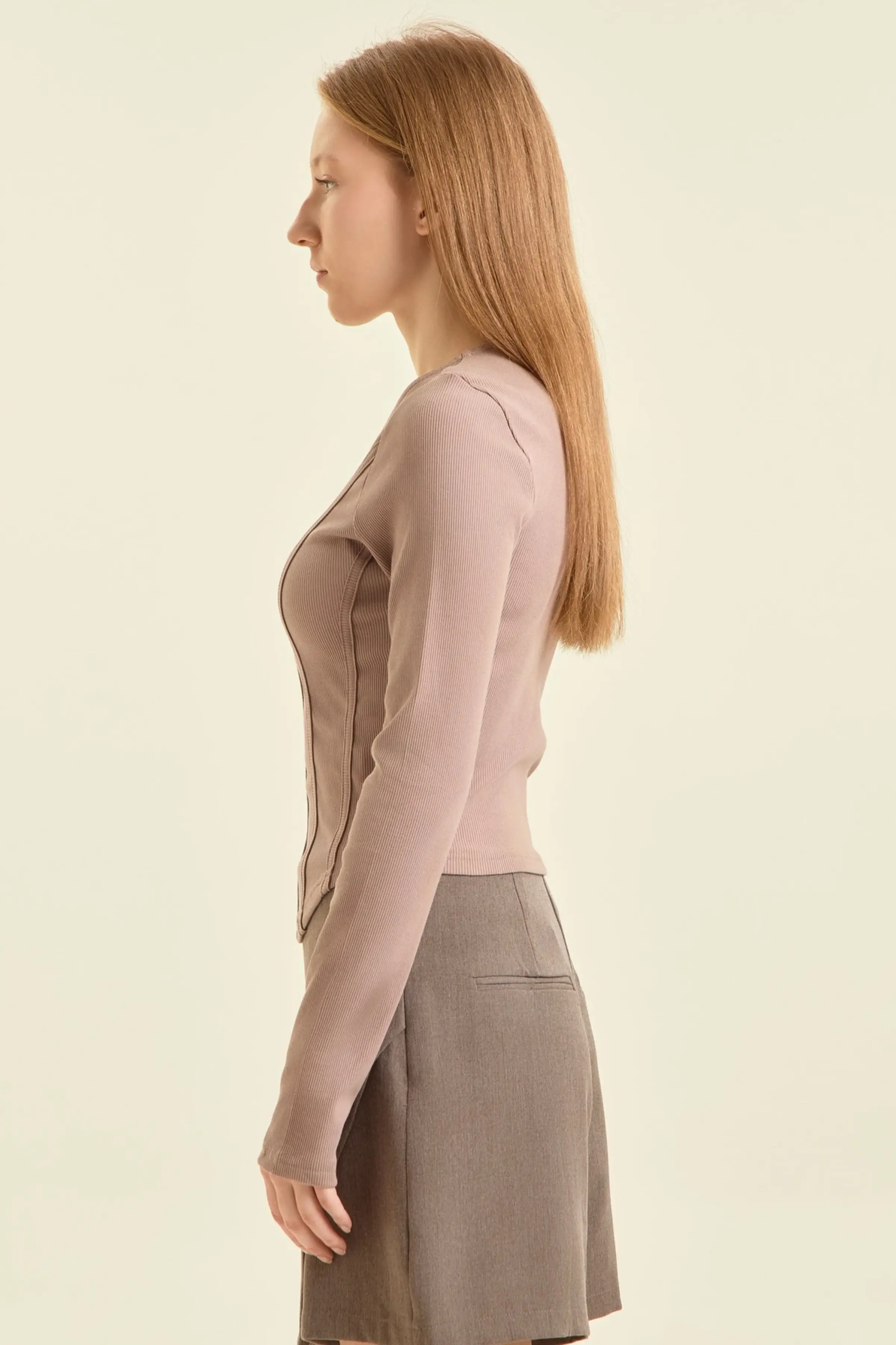 Лонгслив бежевый для женщин 47152-15 59