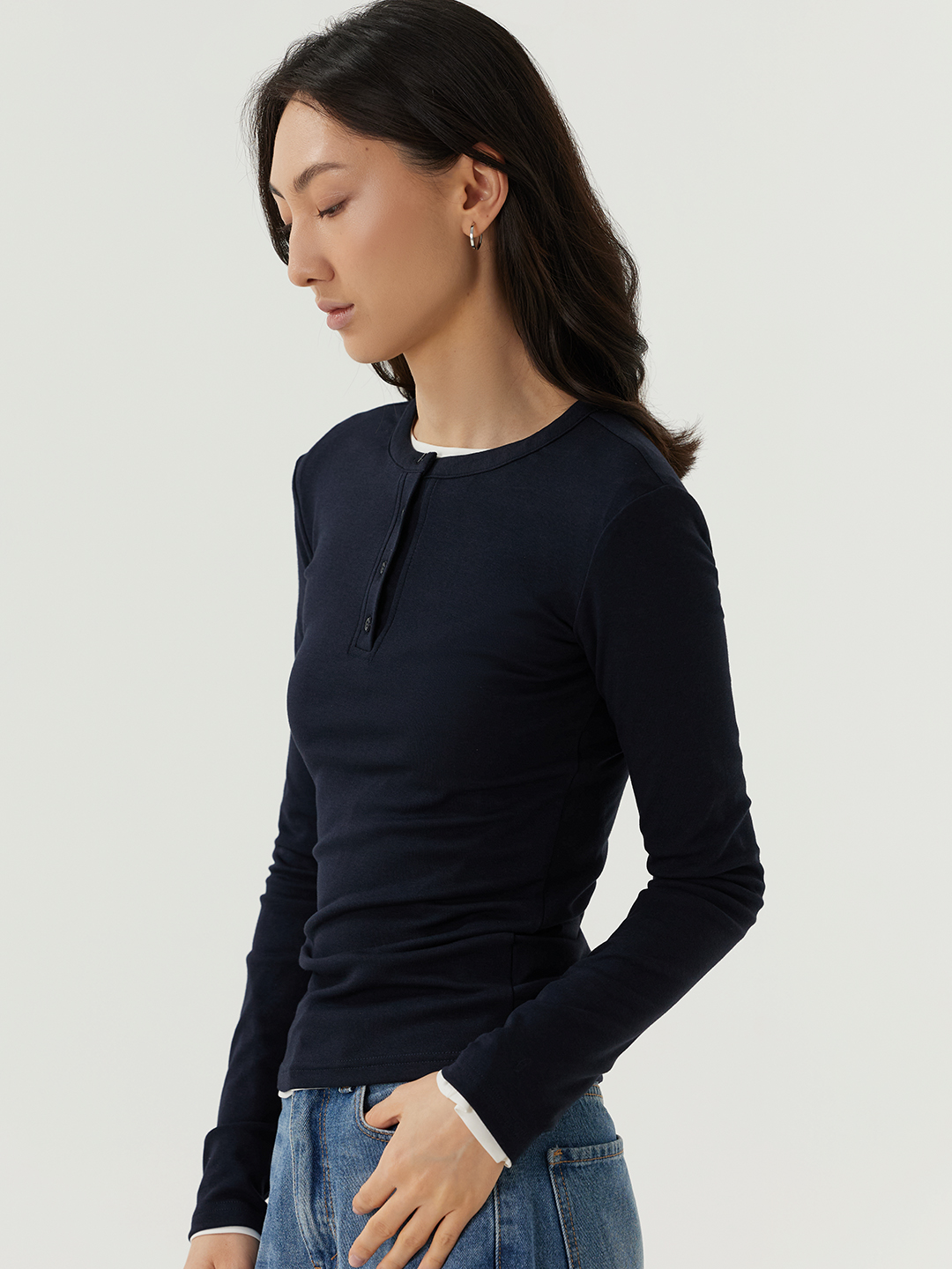 Лонгслив синий для женщин 48141-65 59