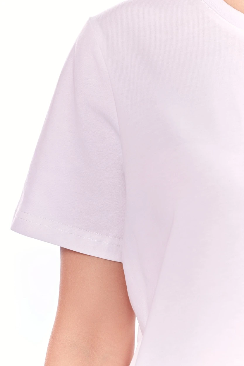 Футболка белый с розовым принтом для женщин 44282-279 67