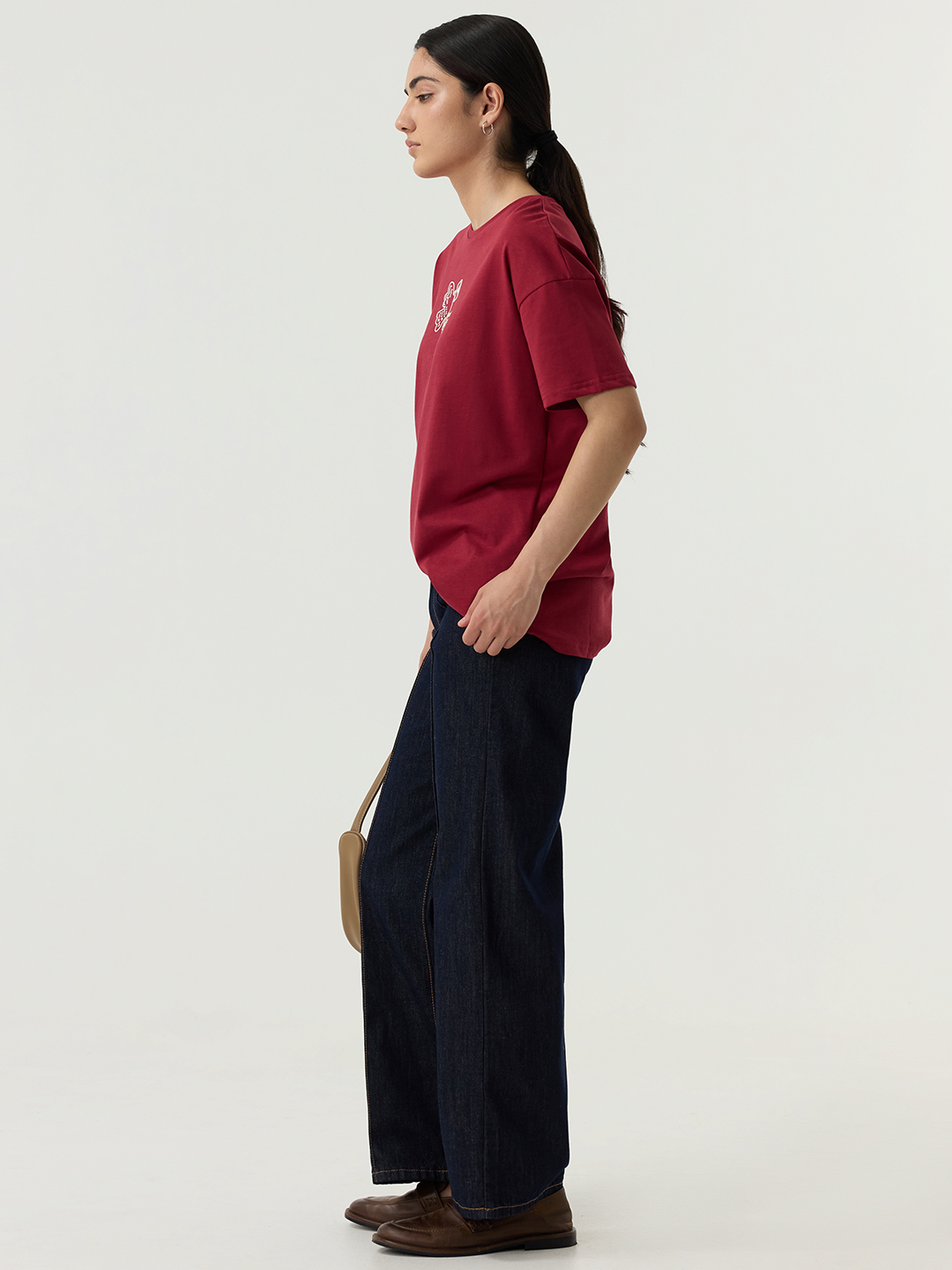 Футболка бордовый для женщин 48277-67 67