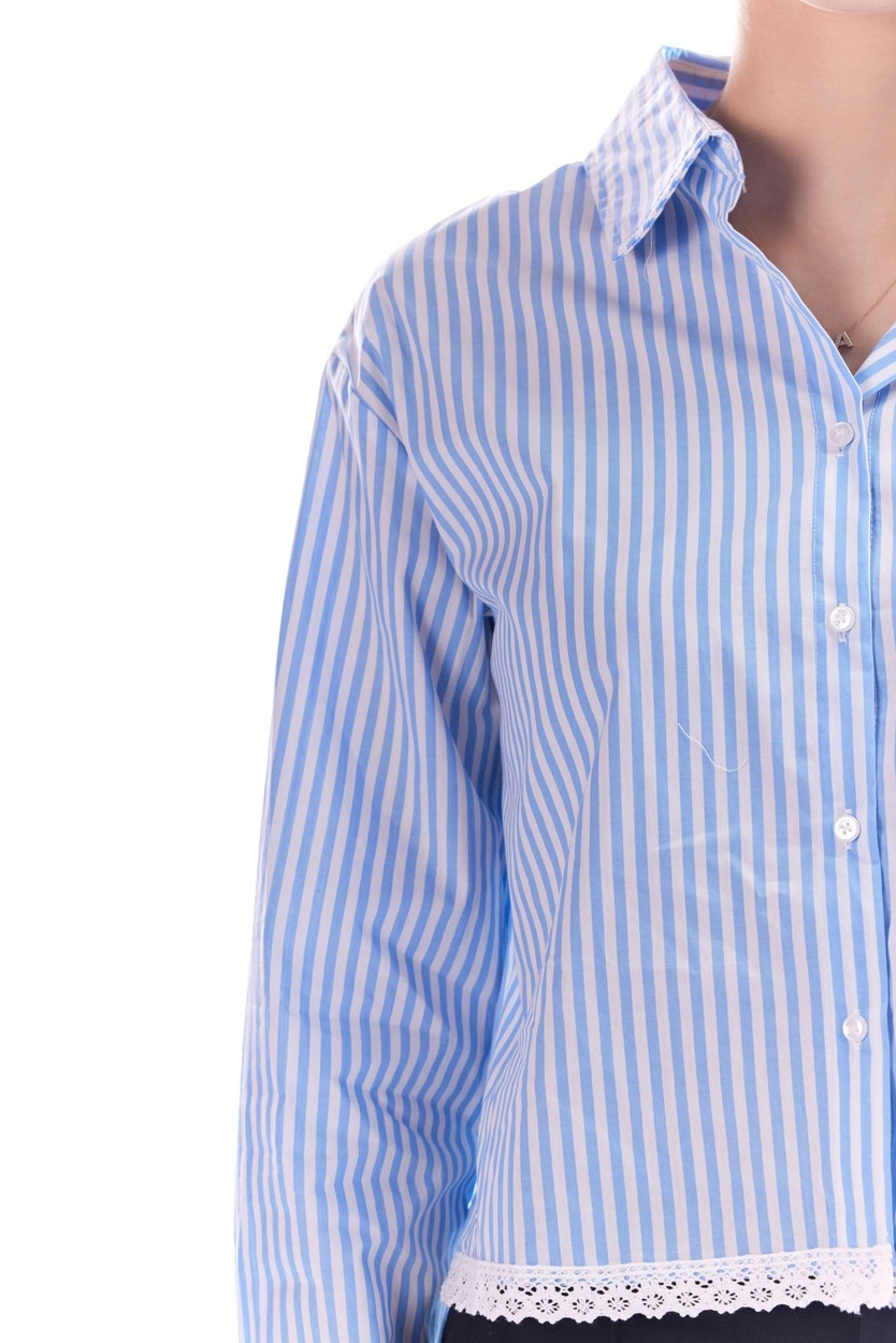 Рубашка бело-синяя полоска для женщин 44251-48 66