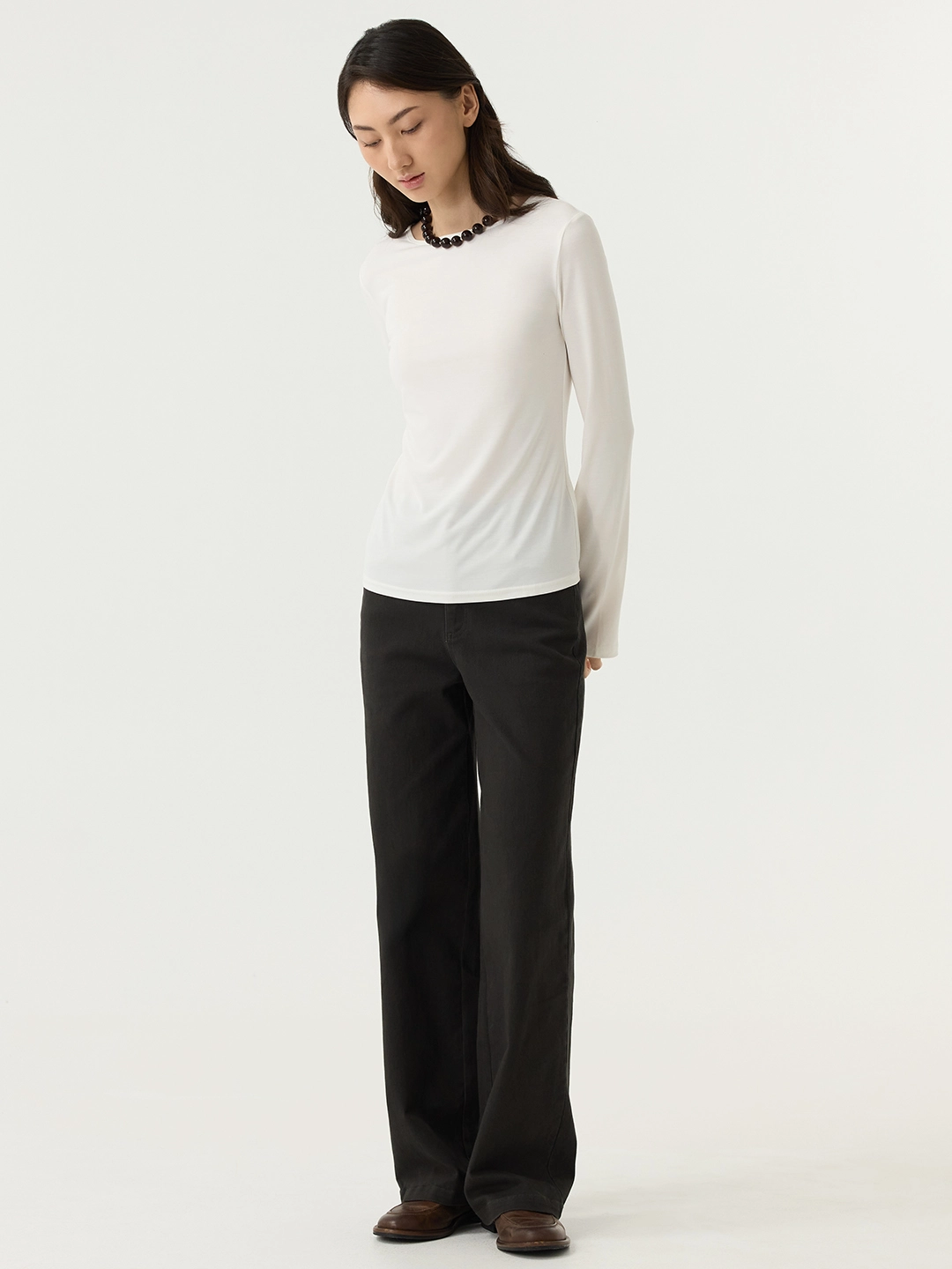 Лонгслив белый для женщин 48165-4 59