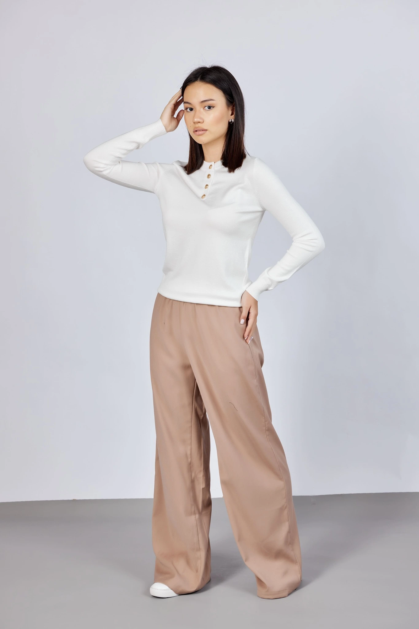 Джемпер белый для женщин 43108-4 60