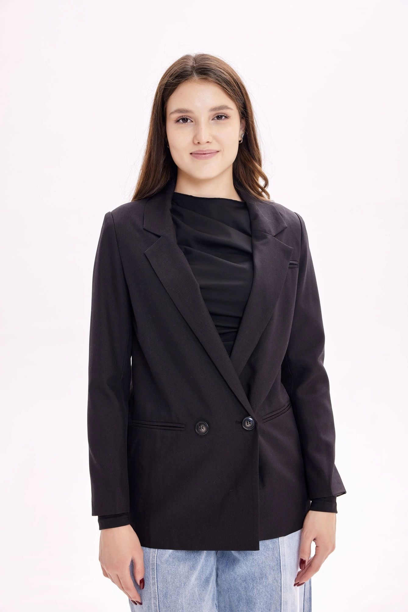 Жакет черный для женщин 39316-1 64