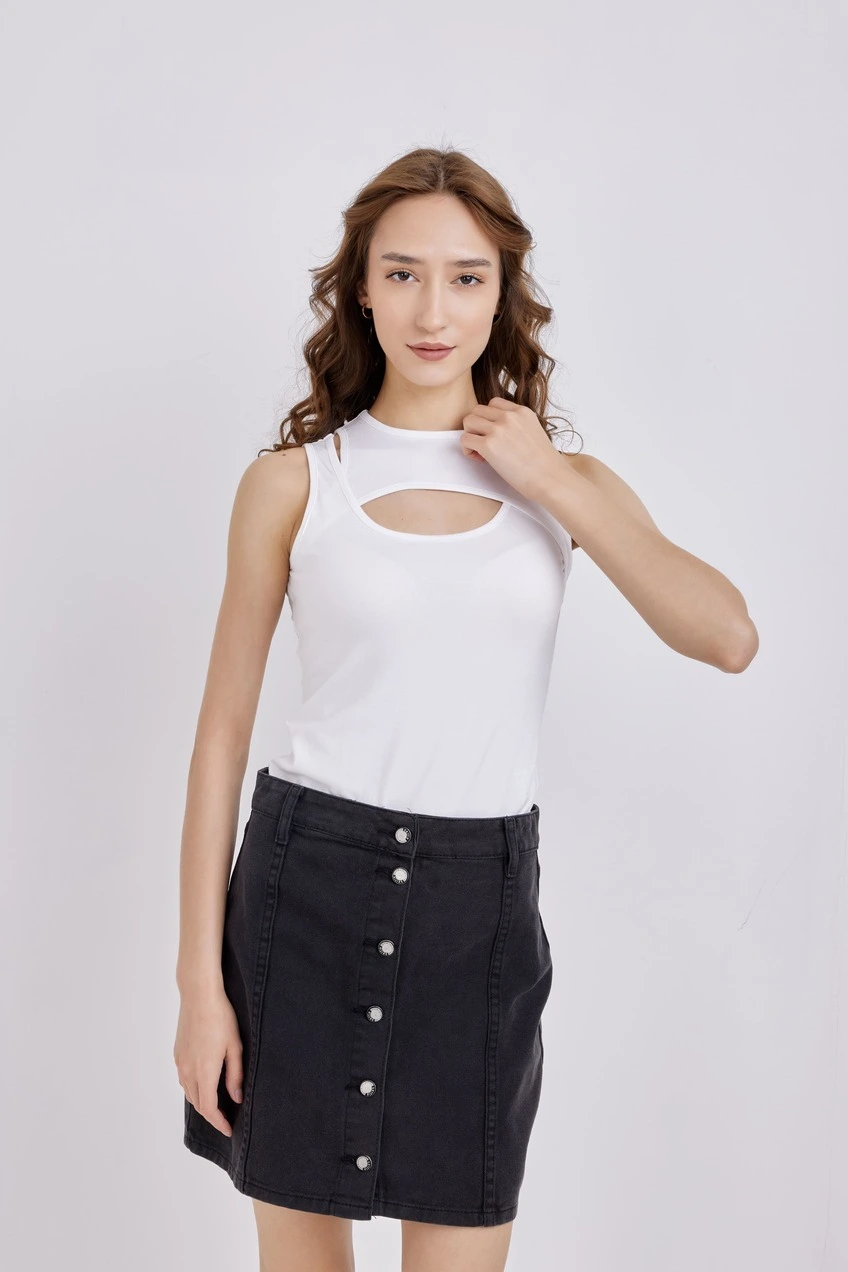 Топ белый для женщин 41175-4 46