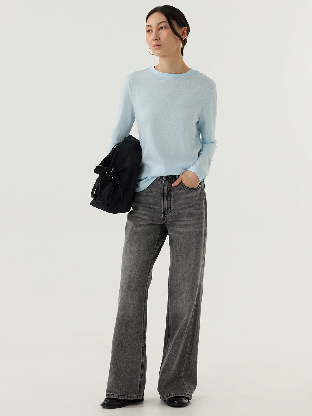 Лонгслив голубой для женщин 48266-10 59