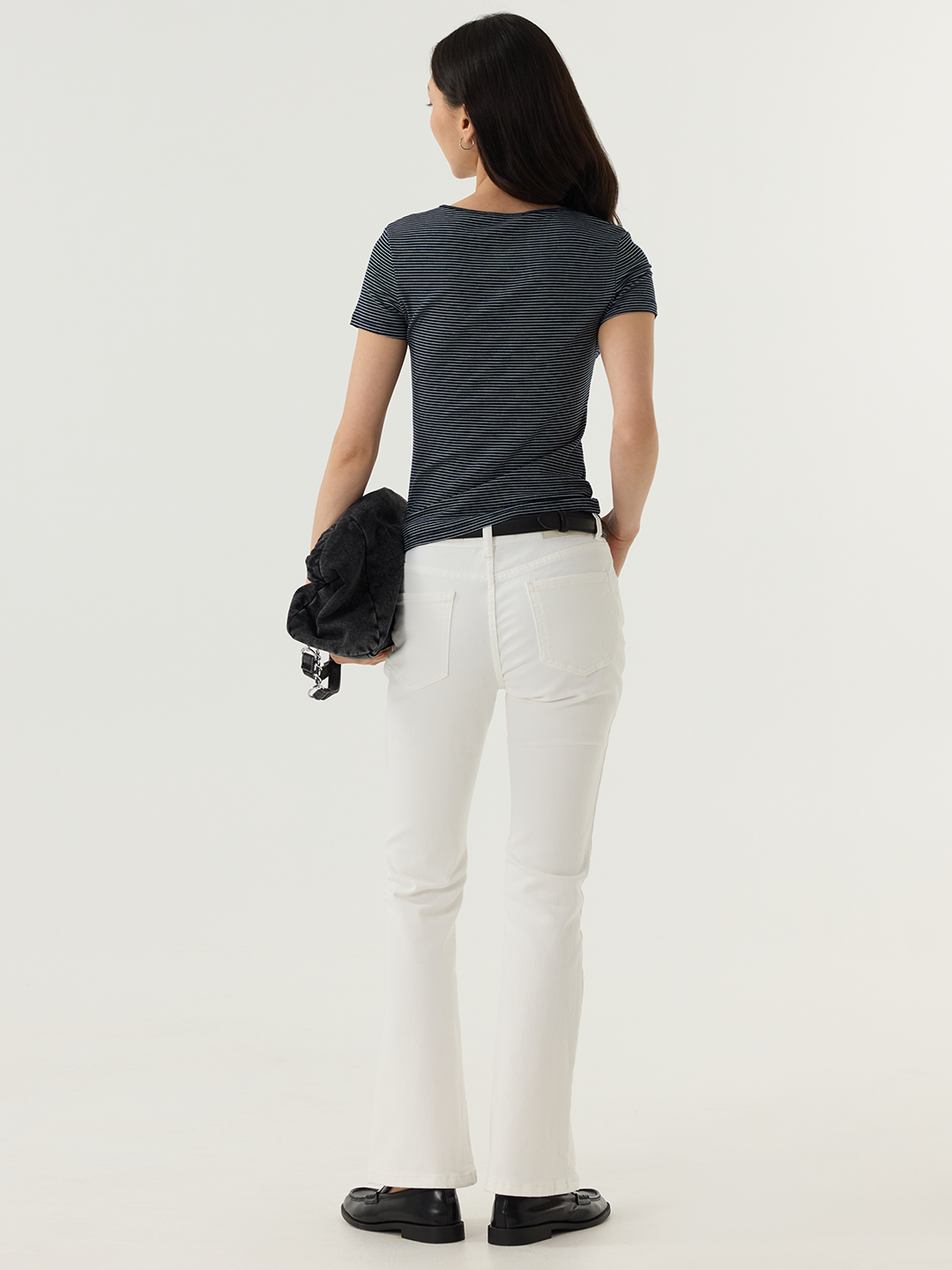 Футболка бело-синяя полоска для женщин 48278-48 67