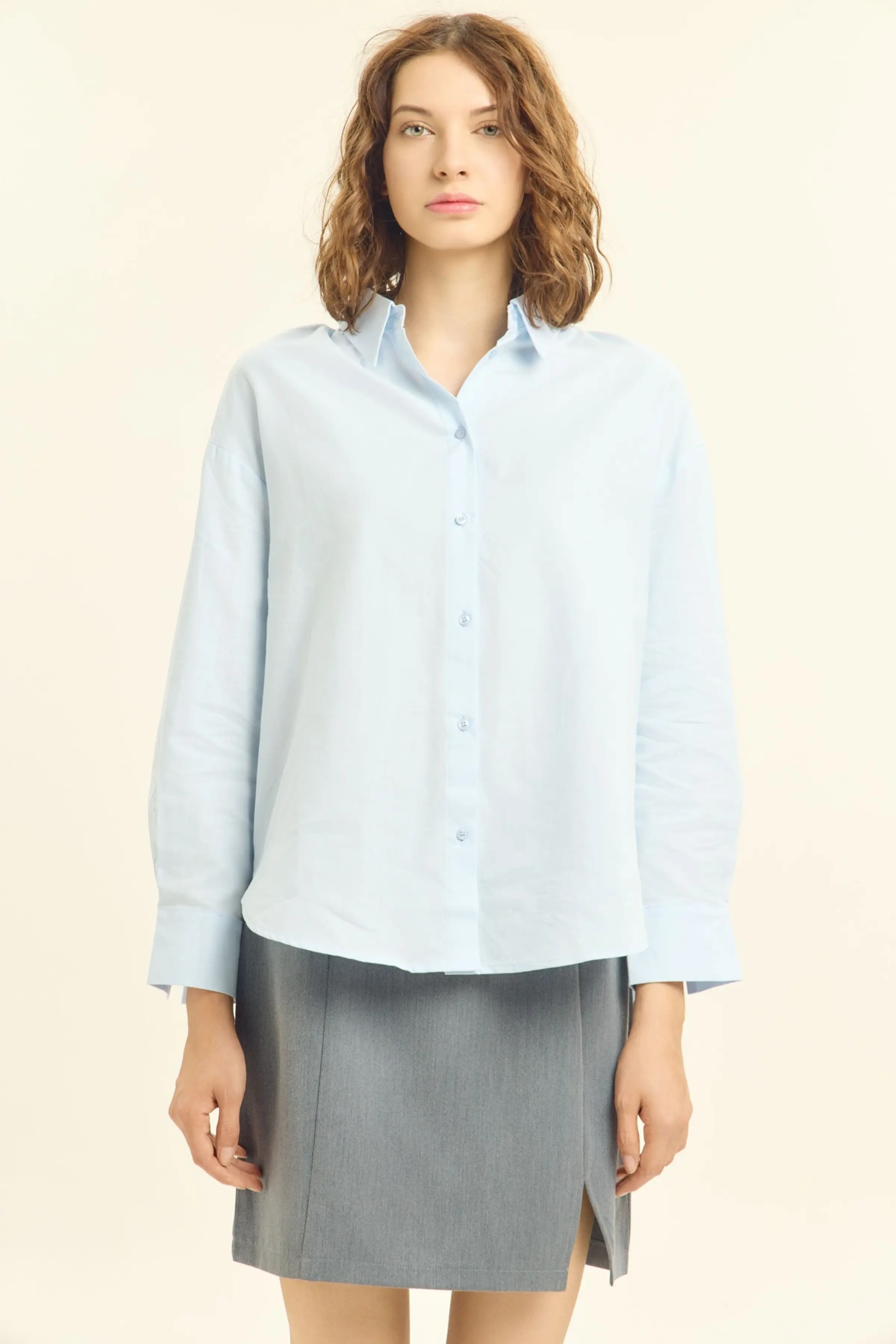Рубашка голубой для женщин 45319-10 66