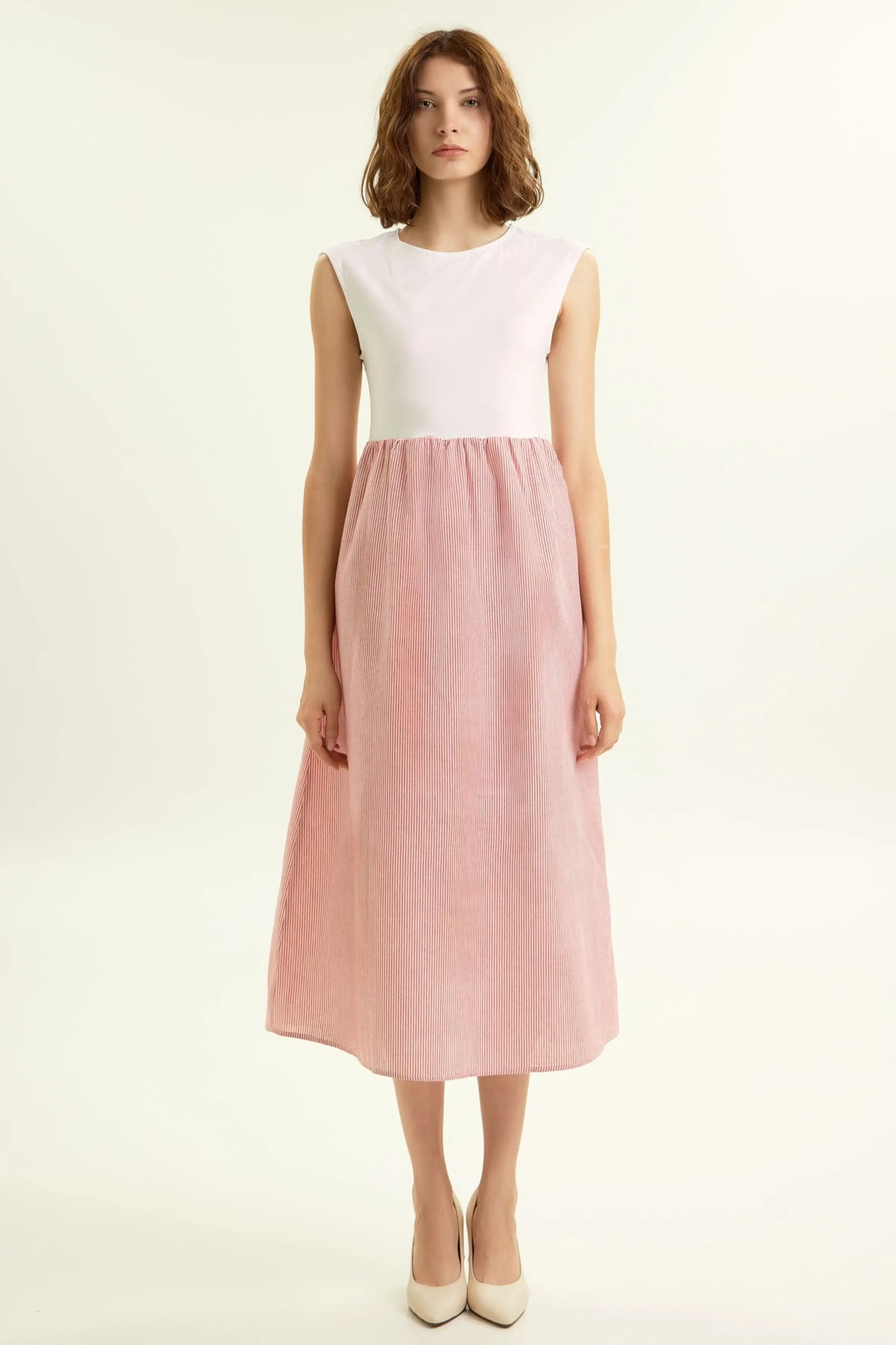 Платье бело-красная полоска для женщин 45200-50 54