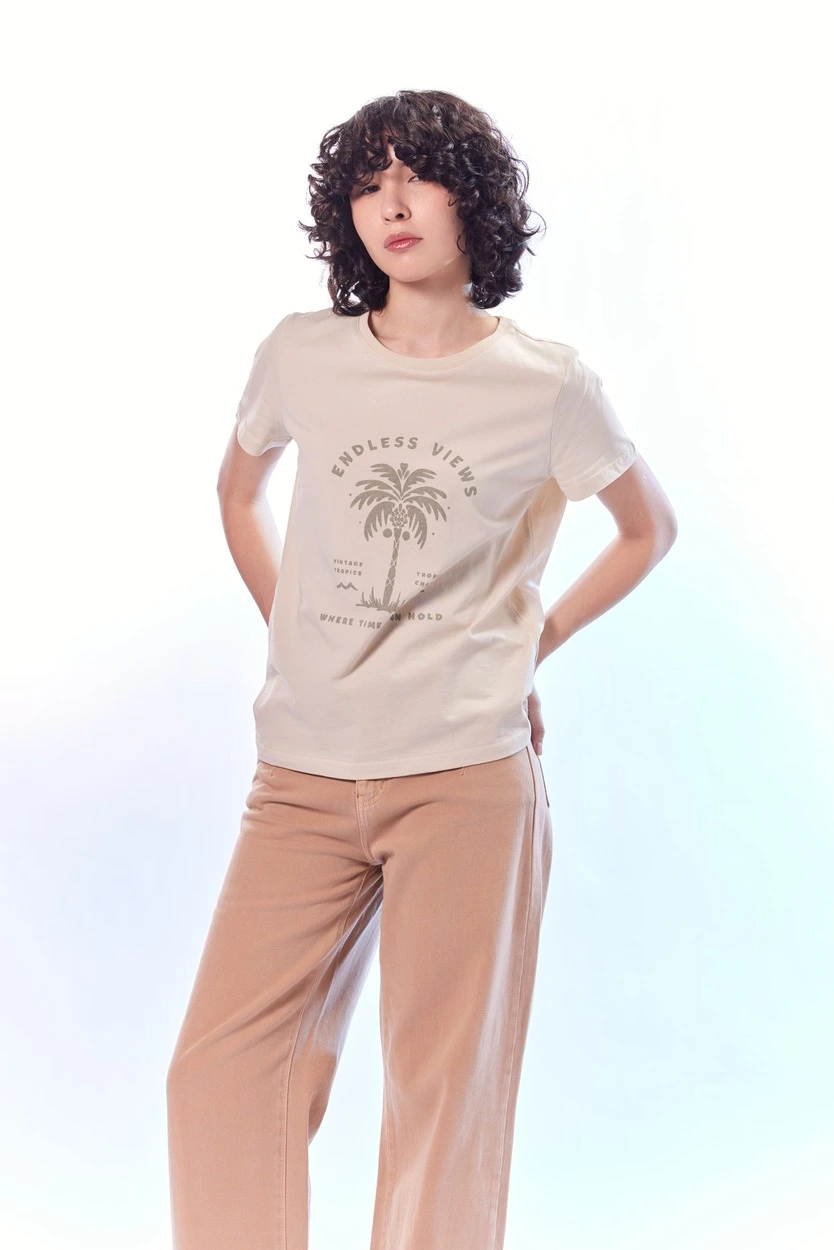 Футболка бежевый для женщин 44159-15 67